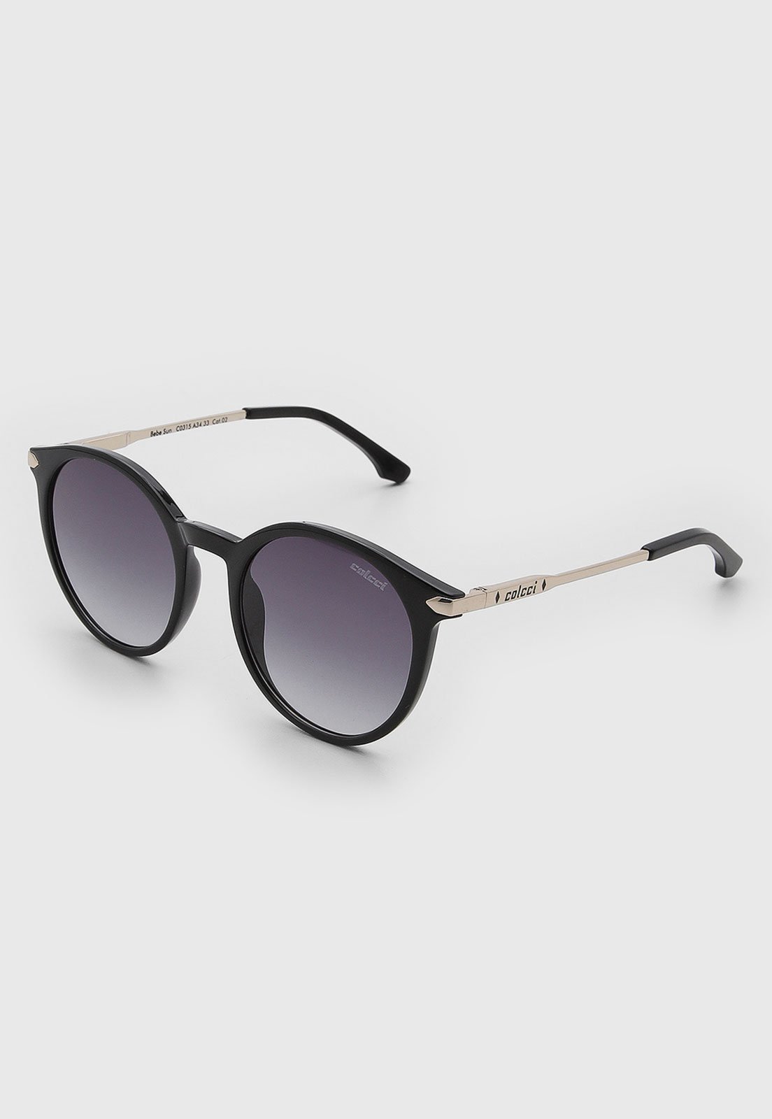 Óculos de Sol Feminino Colcci Design Arredondado Preto