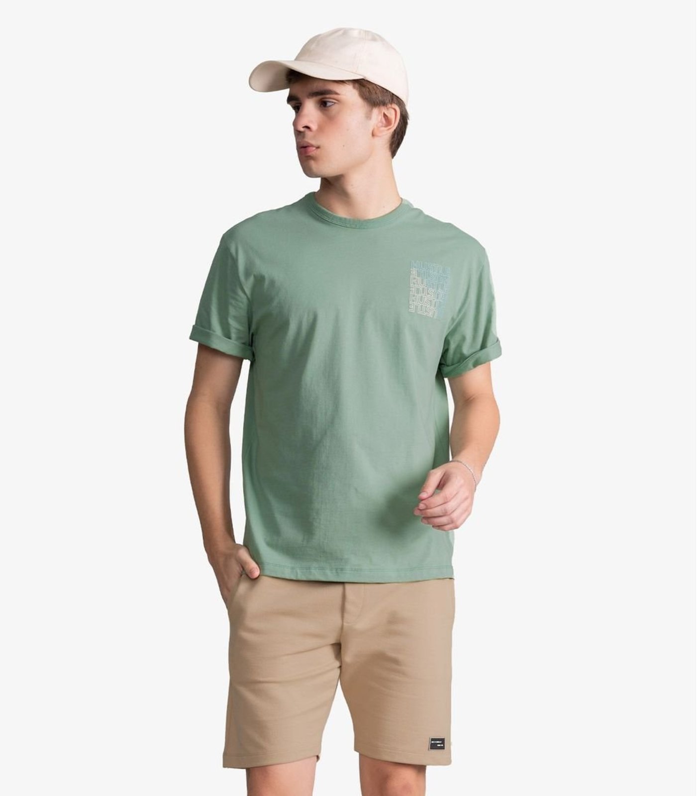 Infantil - Camiseta Masculina Meia Malha Com Estampa Minty Verde
