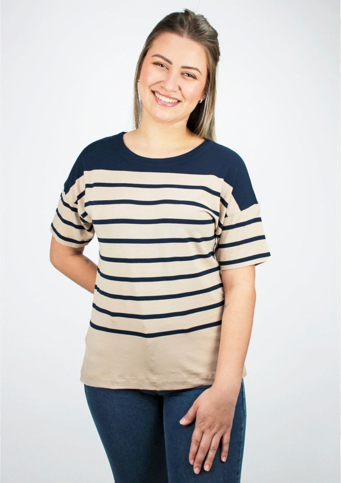 Blusa Pau a Pique Listrada Azul Marinho MARINHO – P Pau a Pique