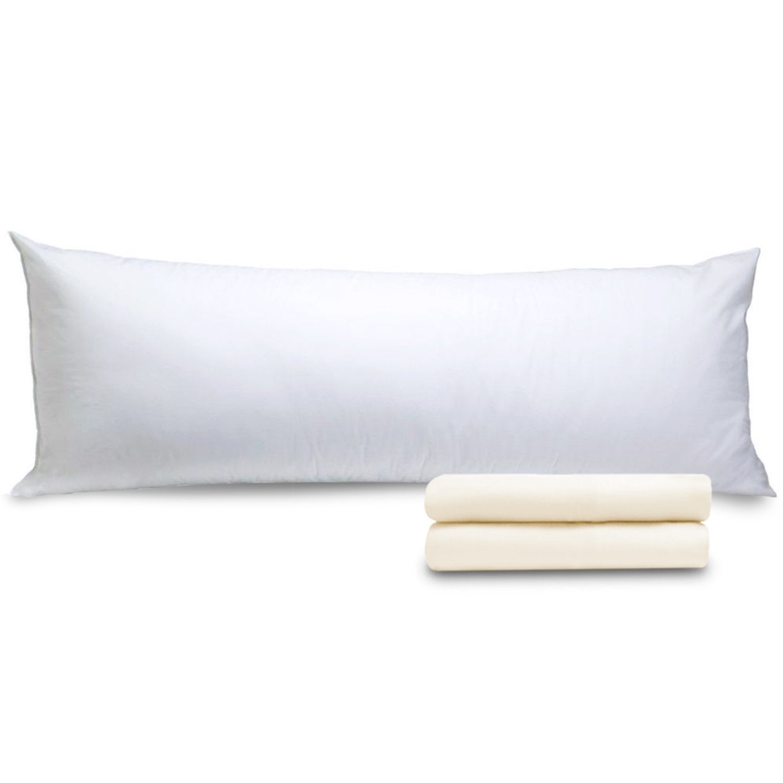 Kit 2 Fronhas De Travesseiro De Corpo Percal 180 Fios 130x40cm – BF Colchões