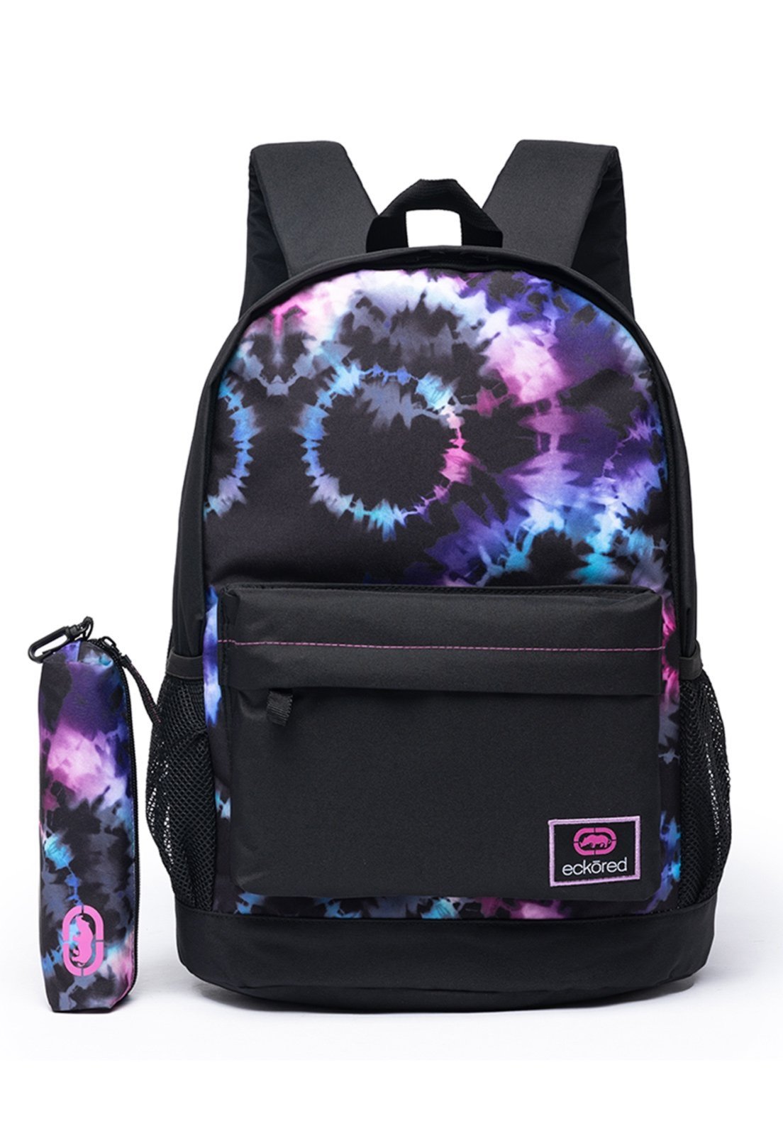 Vista 2 Mochila Ecko Escolar Feminina Estojo Faculdade Trabalho Resistente preto Ecko preto
