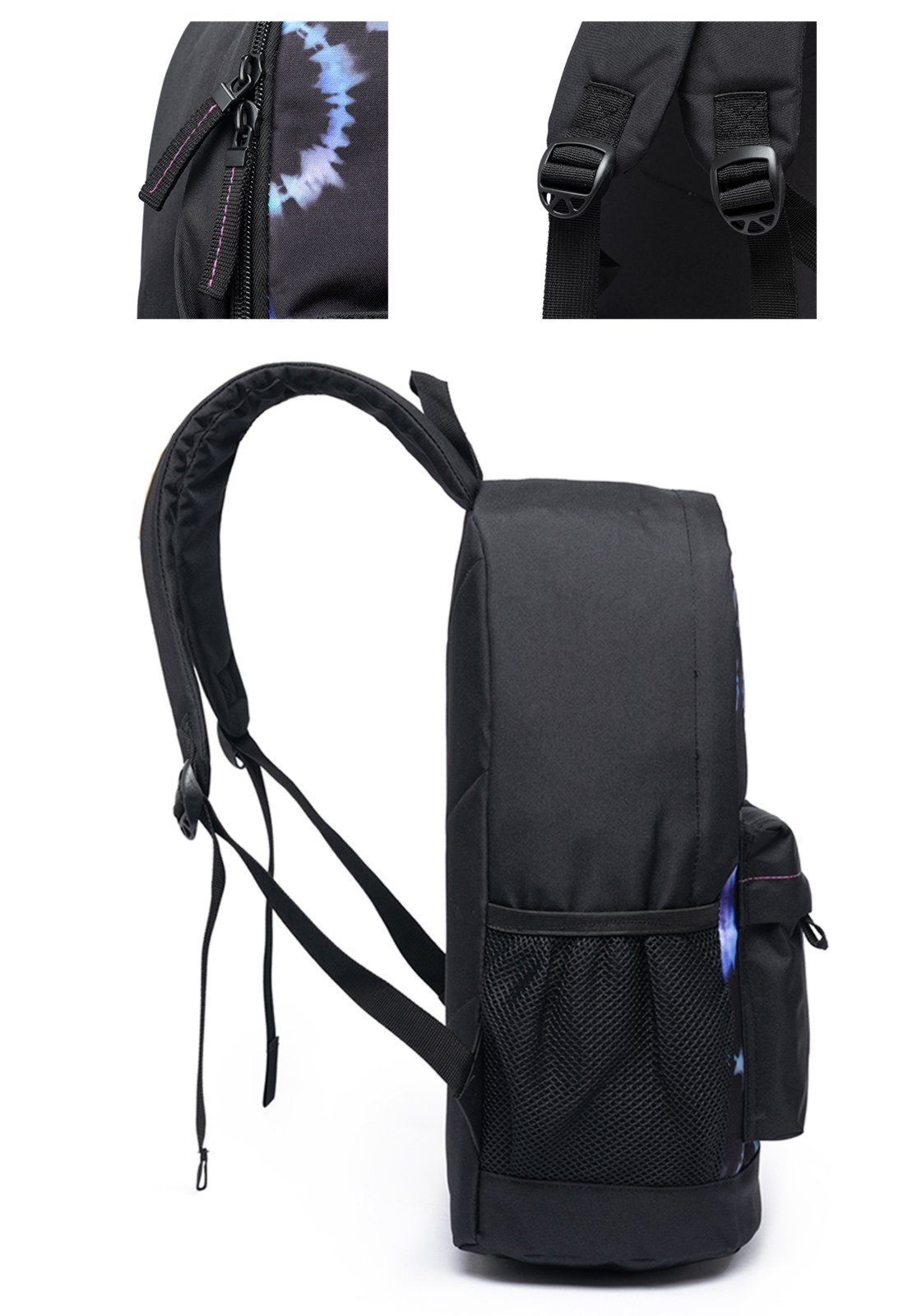 Vista 3 Mochila Ecko Escolar Feminina Estojo Faculdade Trabalho Resistente preto Ecko preto