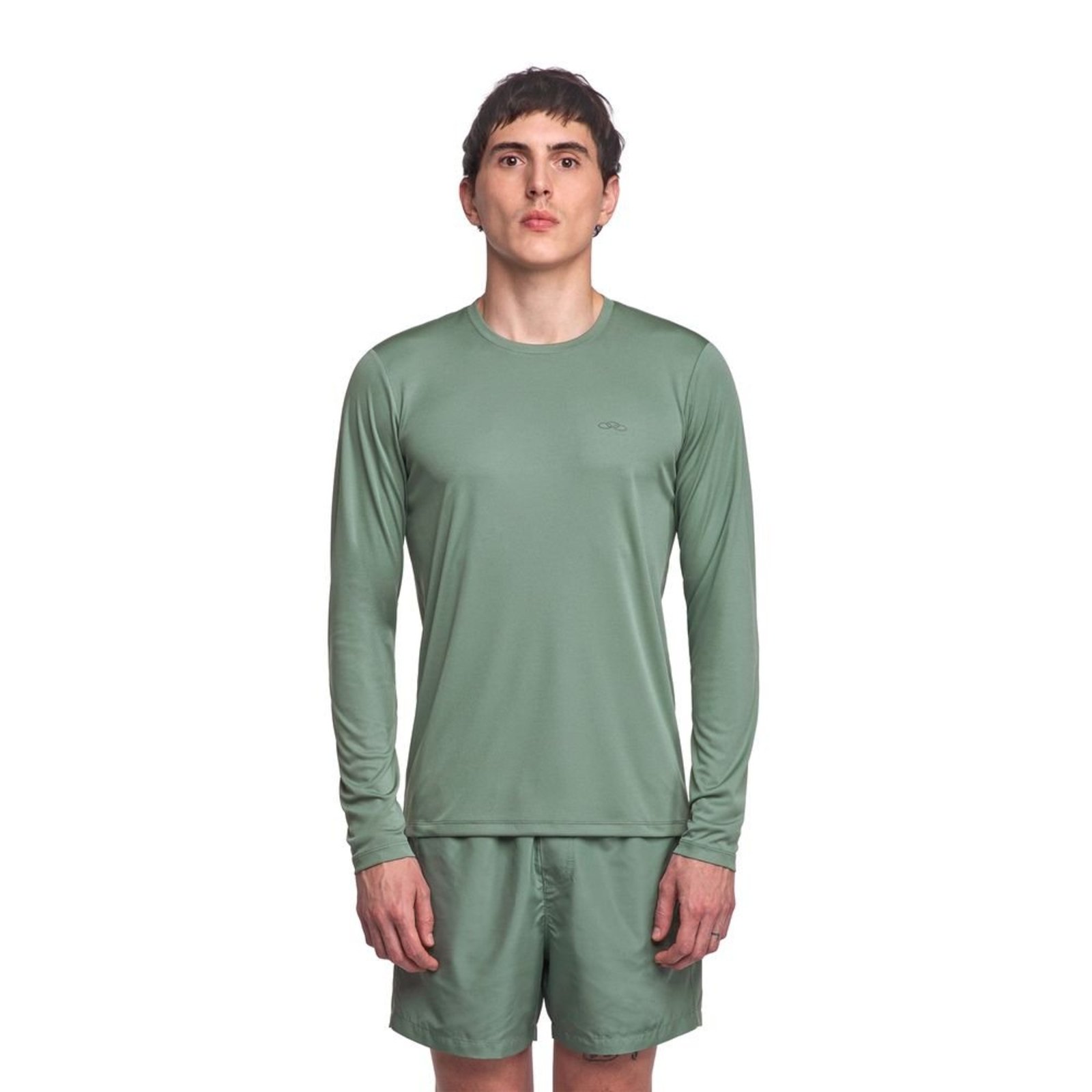 Camiseta Essential Manga Longa Olympikus P Verde