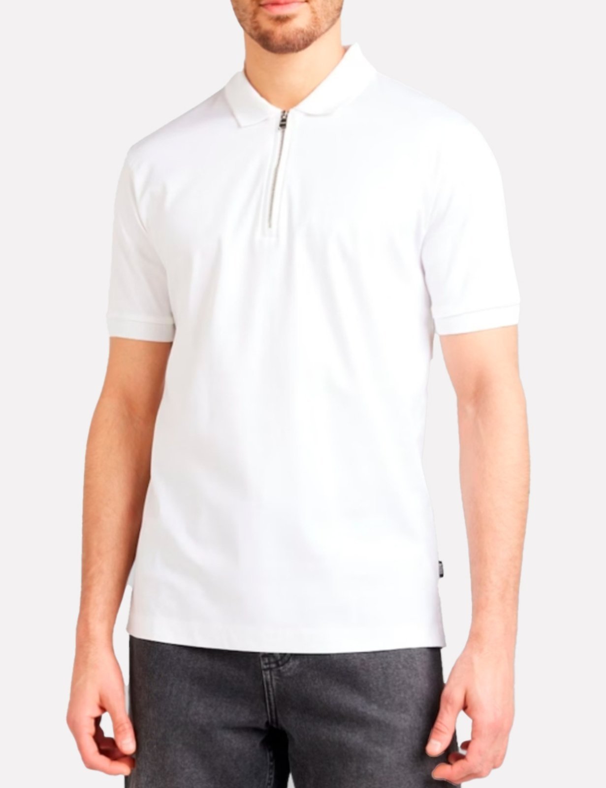 Polo Hugo Boss Masculina Regular H-Paras 120 Branca