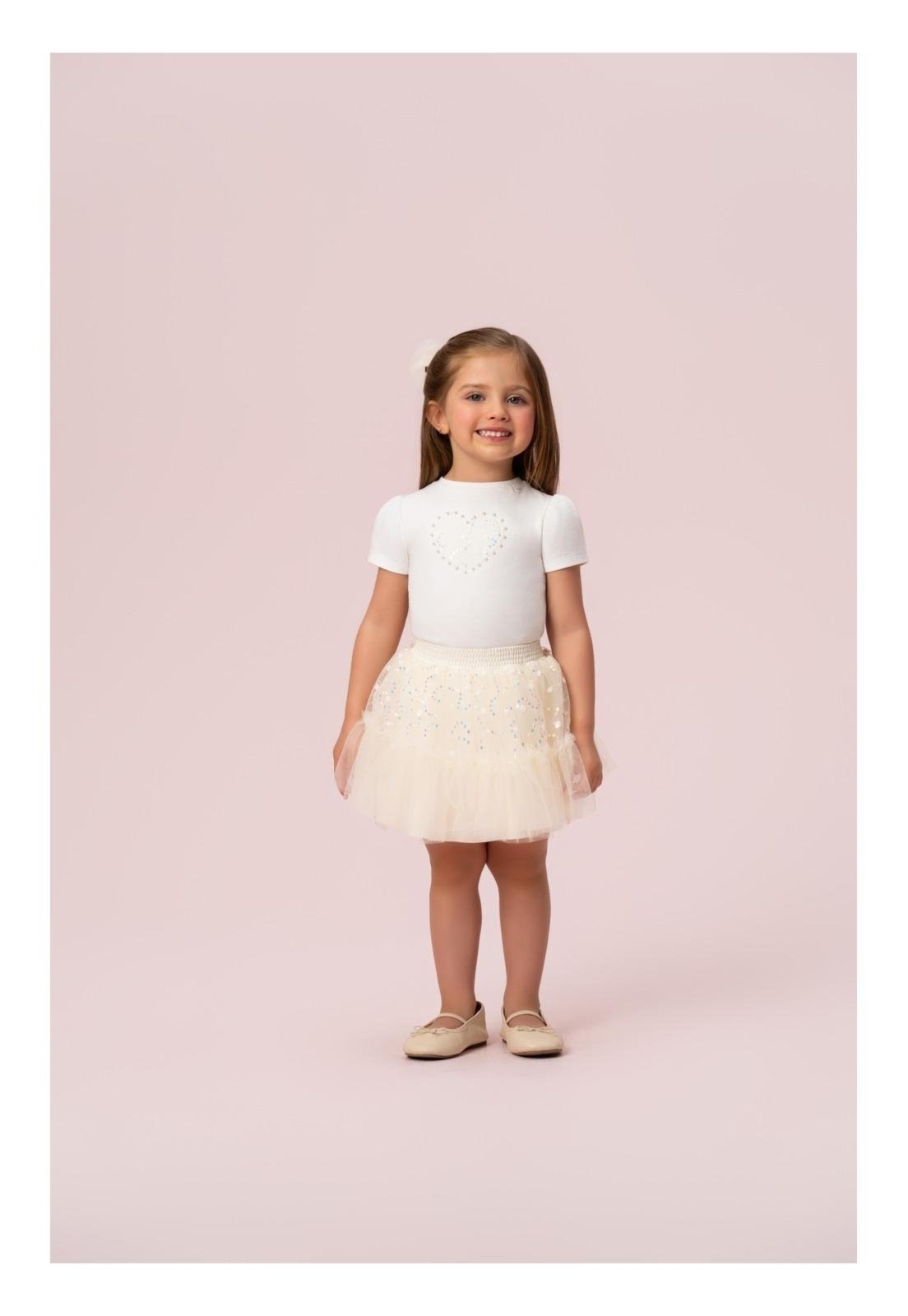 Infantil - Conjunto Menina Off Saia Petit Cherie 1 Off-white