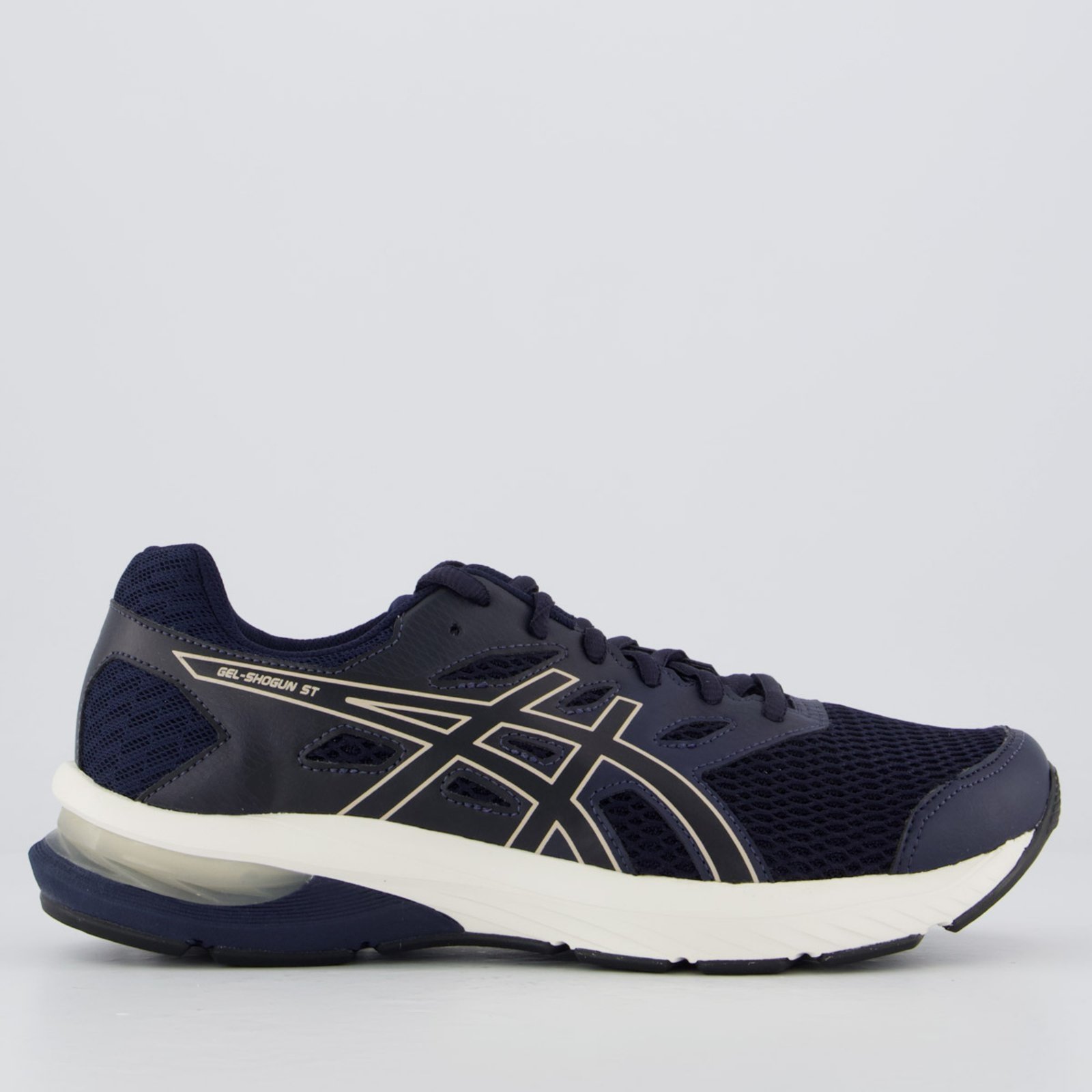 Vista 2 Tênis Asics Gel Shogun ST Marinho e Cinza azul marinho ASICS azul marinho