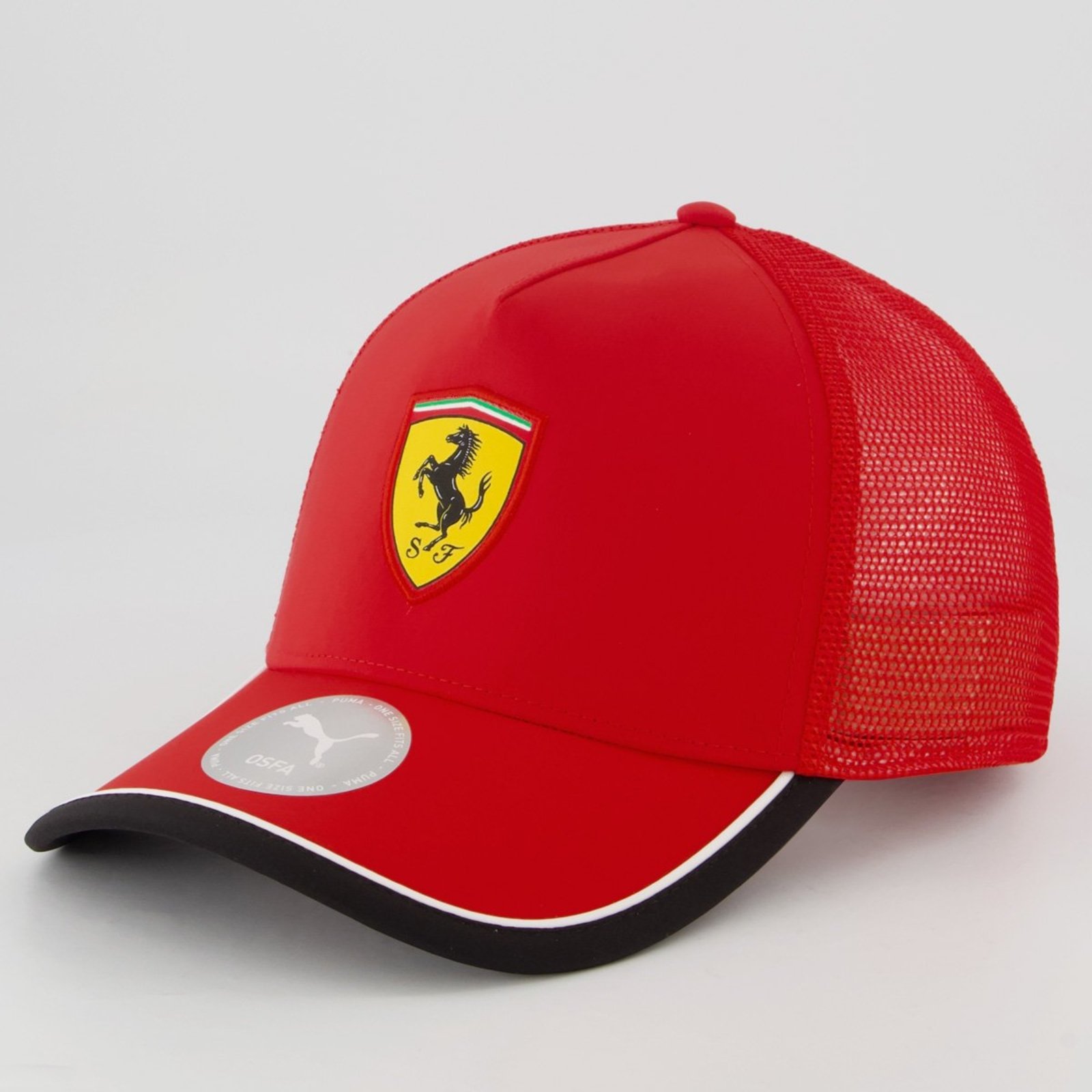 Boné Puma Ferrari Trucker Logo Vermelho