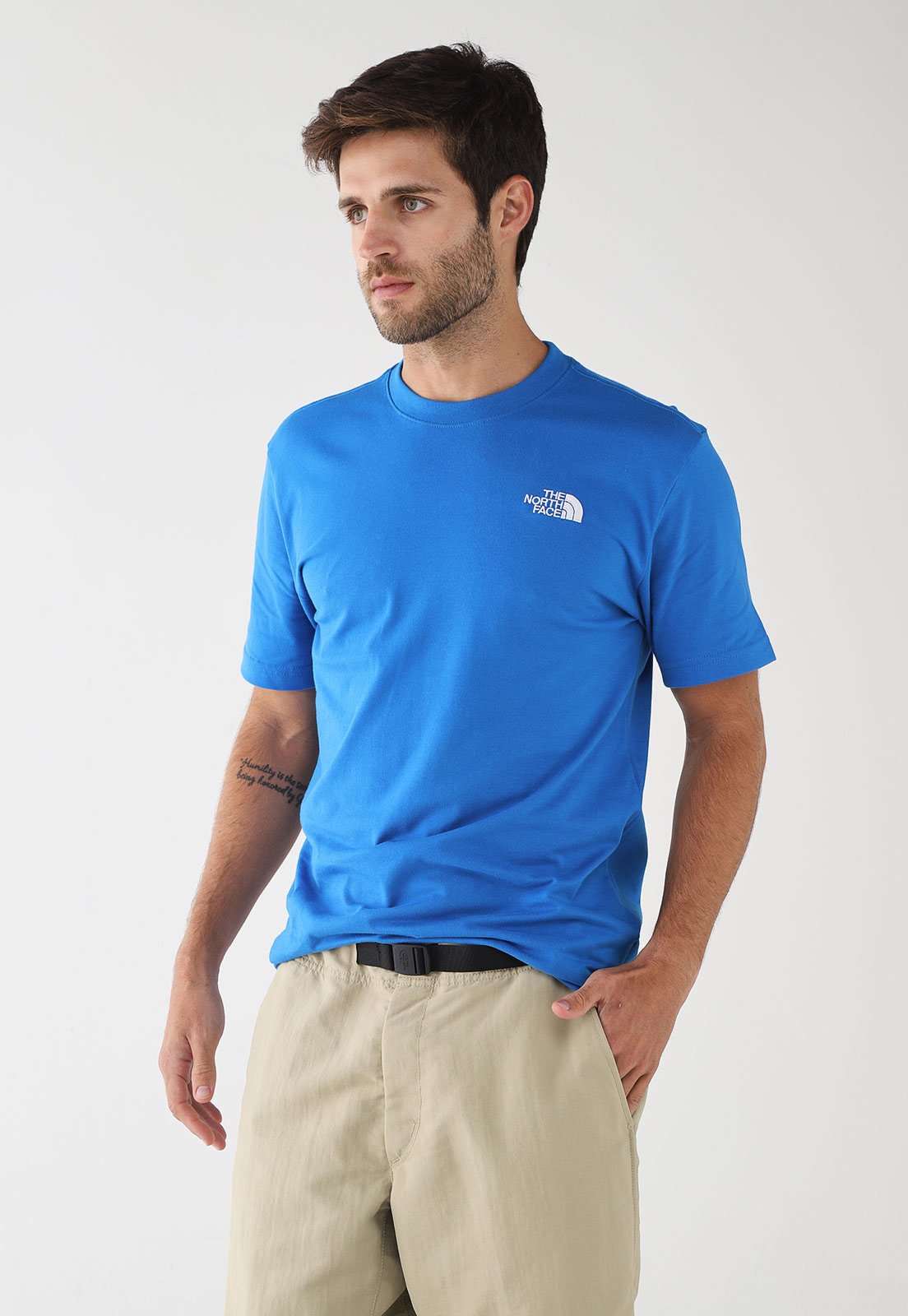 Vista 2 Camiseta Masculina The North Face U S e S Evolution Tee azul The North Face azul