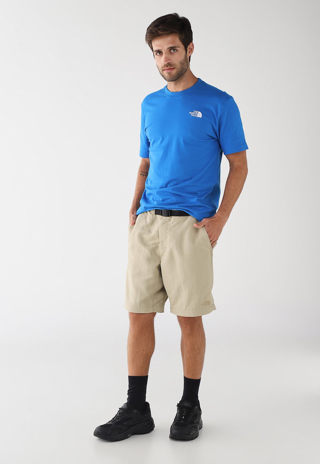 Vista 3 Camiseta Masculina The North Face U S e S Evolution Tee azul The North Face azul