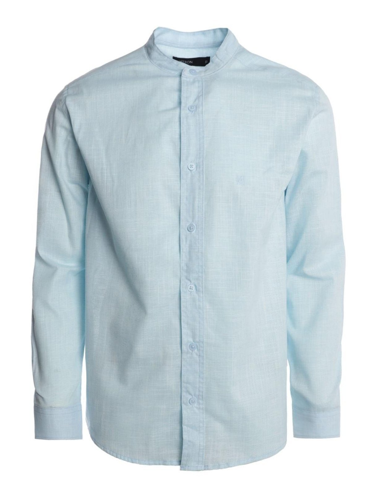 Vista 2 Camisa Slim Gola Padre Eletrón Masculina AZUL CLARO unico azul Elétron unico azul