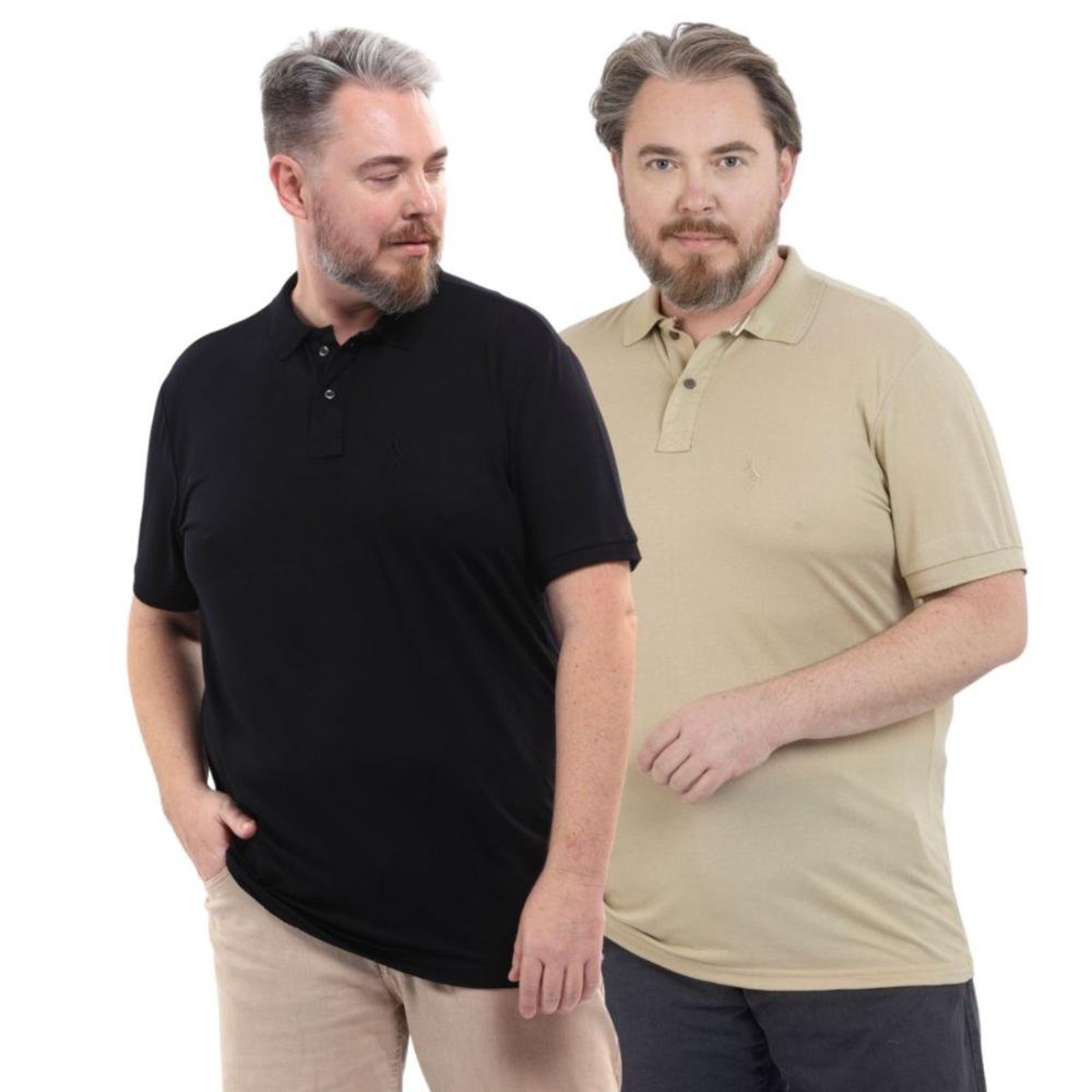 Kit 2 Camisa Polo Plus Size Tradicional Elegante Moderna