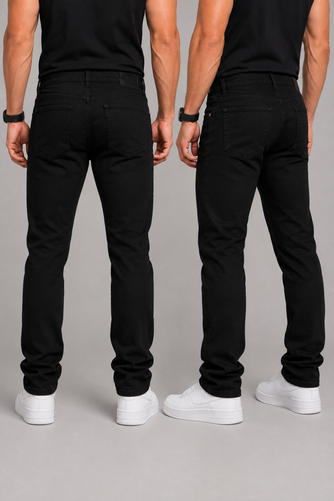 Kit 2 Calças Jeans Tex Jeans Masculina Casual Premium Preta