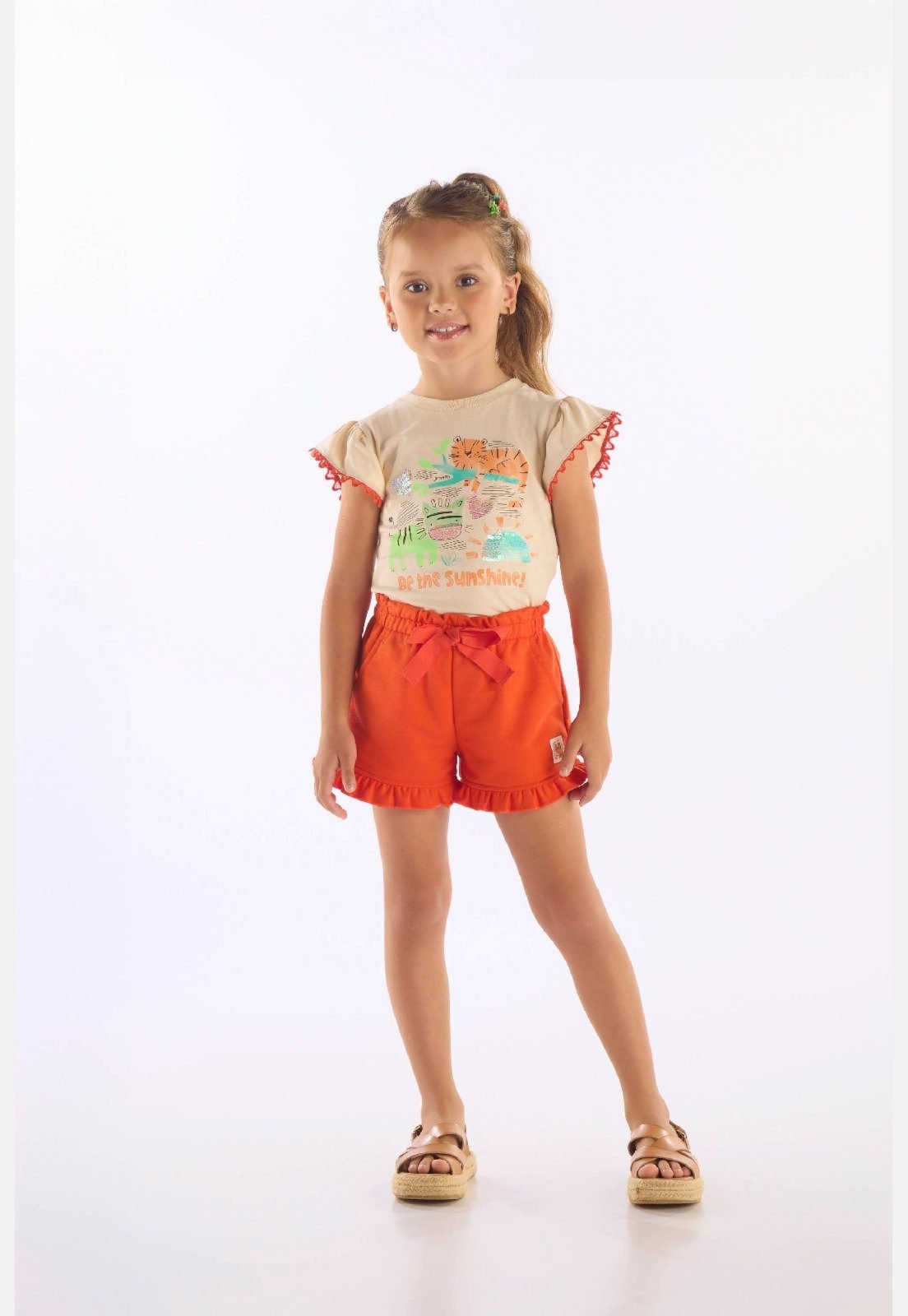 Infantil - Conjunto Luz do Sol para Menina Up Baby Bege