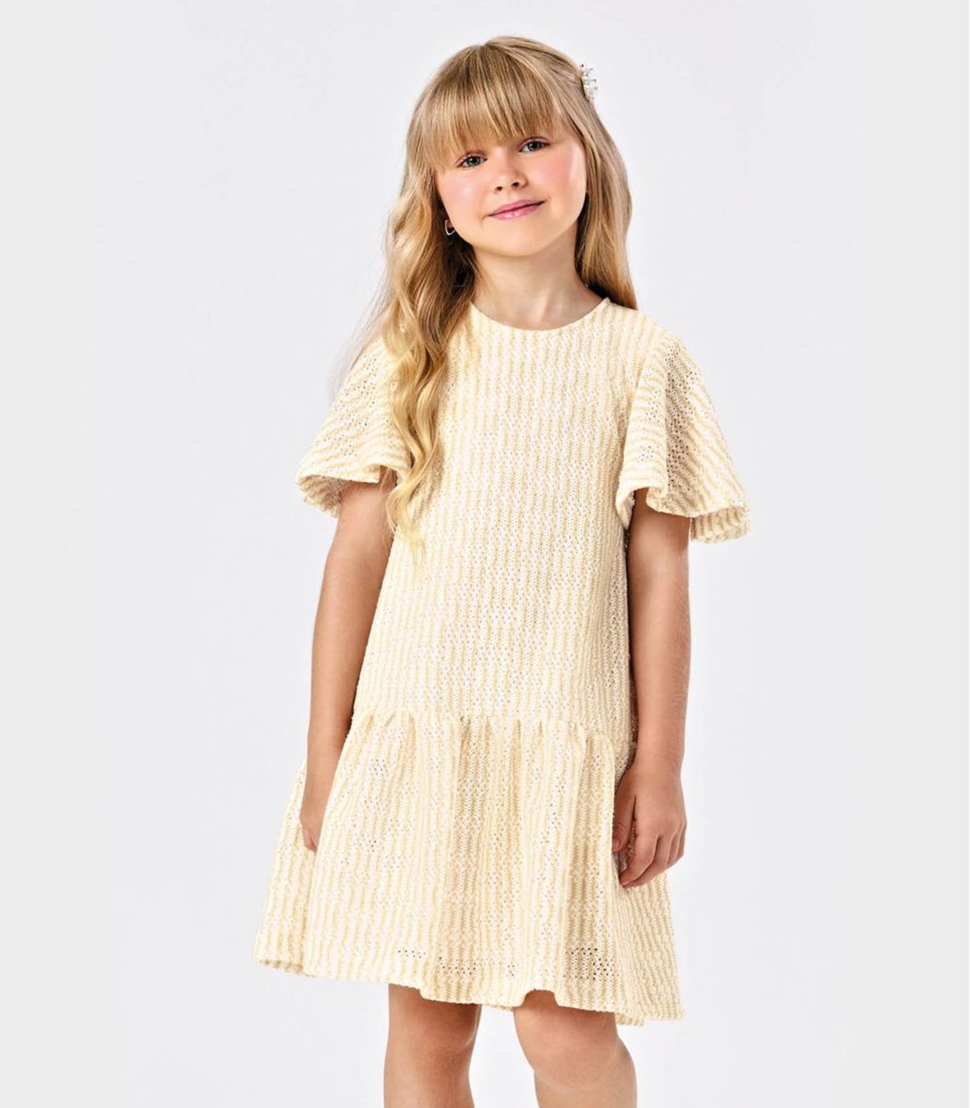 Infantil – Vestido Tricot Trick Nick Bege