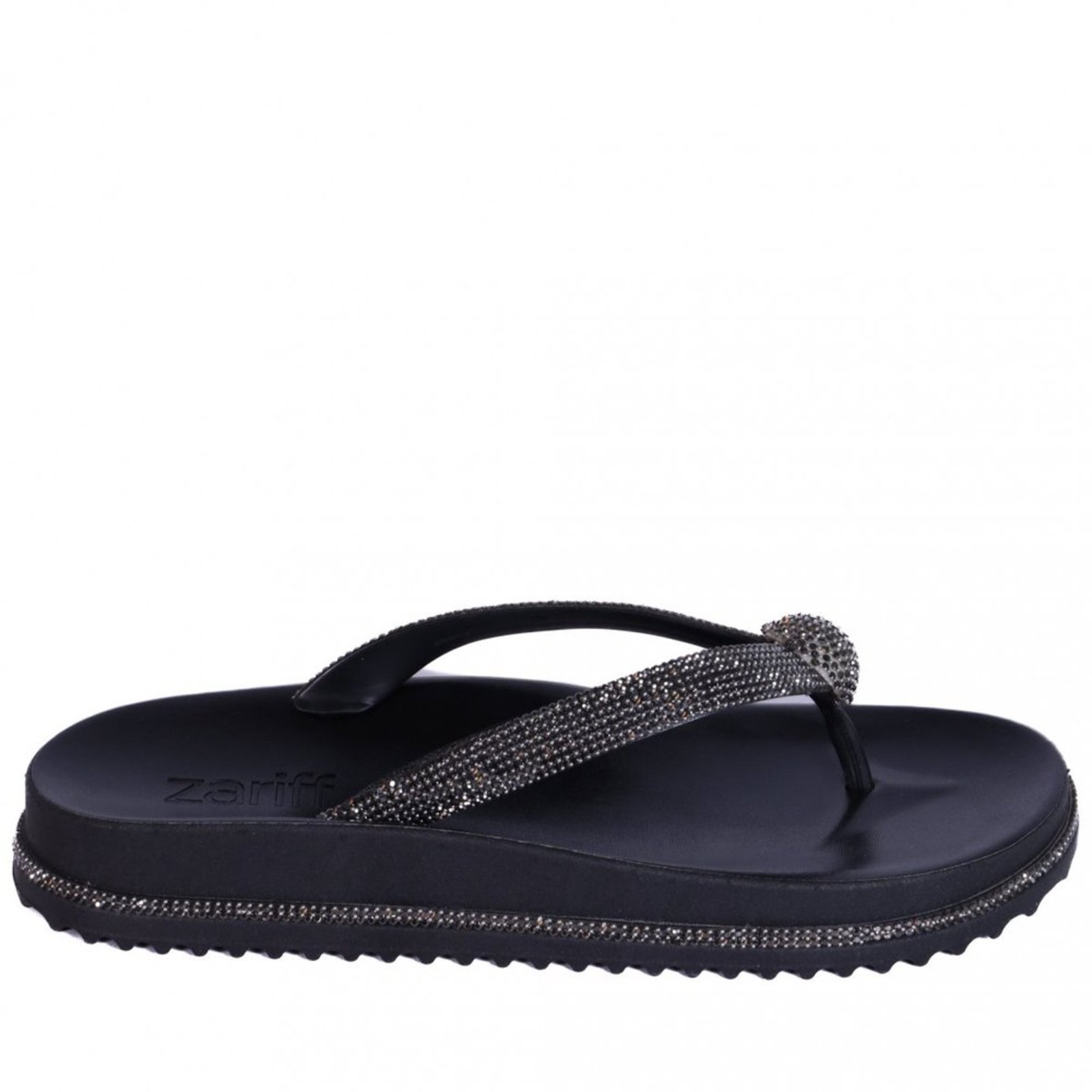 Chinelo Feminino Zariff com Aplicações de Pedrarias Pp855 Zariff Preto