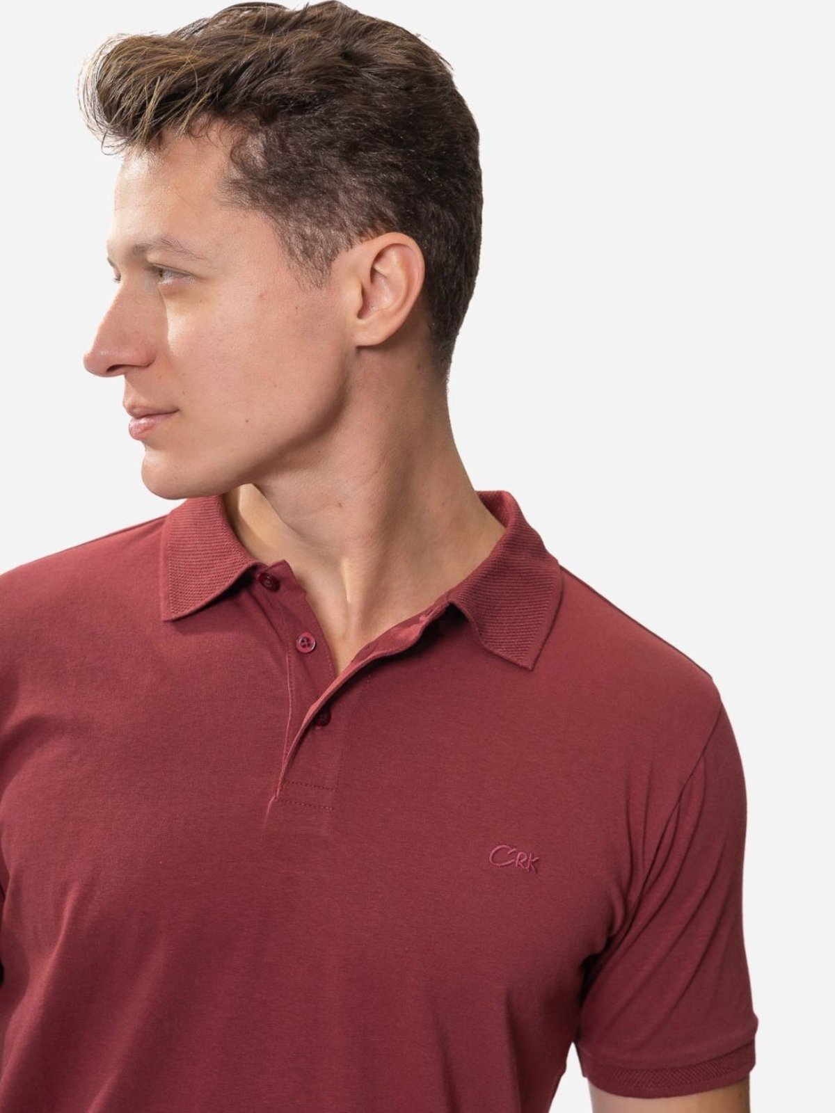 Vista 3 Camisa Masculina Gola Polo Crocker - 49981 rosê Crocker rosê