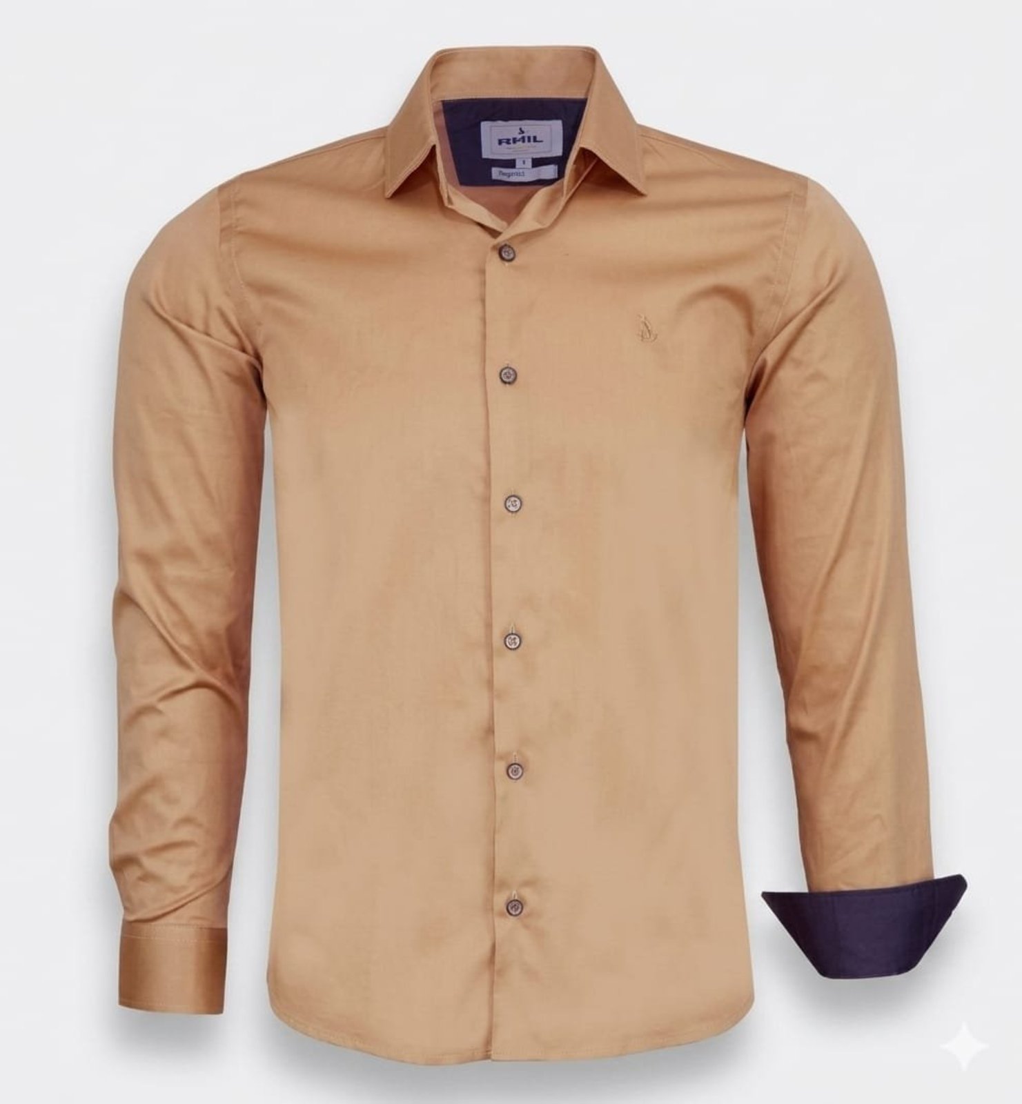 Camisa Social Amil Filati Comfort Algodão Fio60 Com Elastano Acetinado Luxo Gold