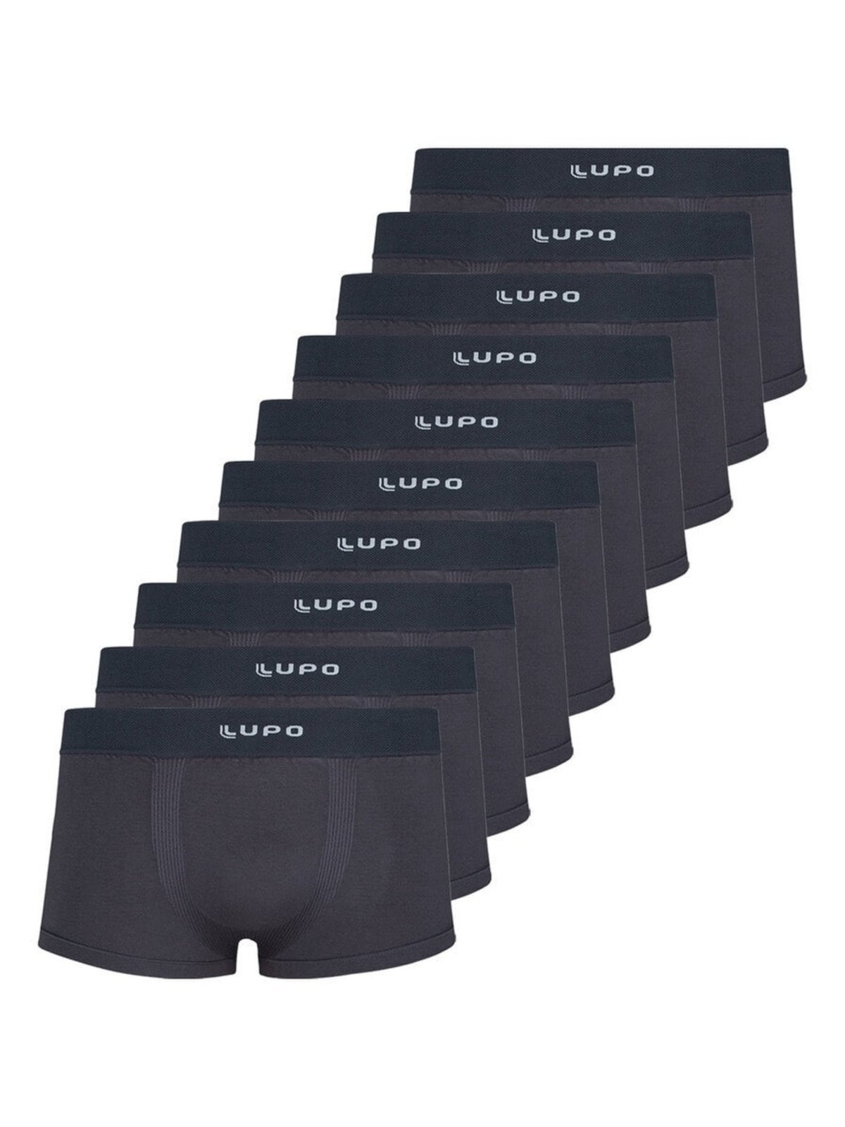 Kit com 10 Cuecas Sunga Lupo 656-001 Cinza