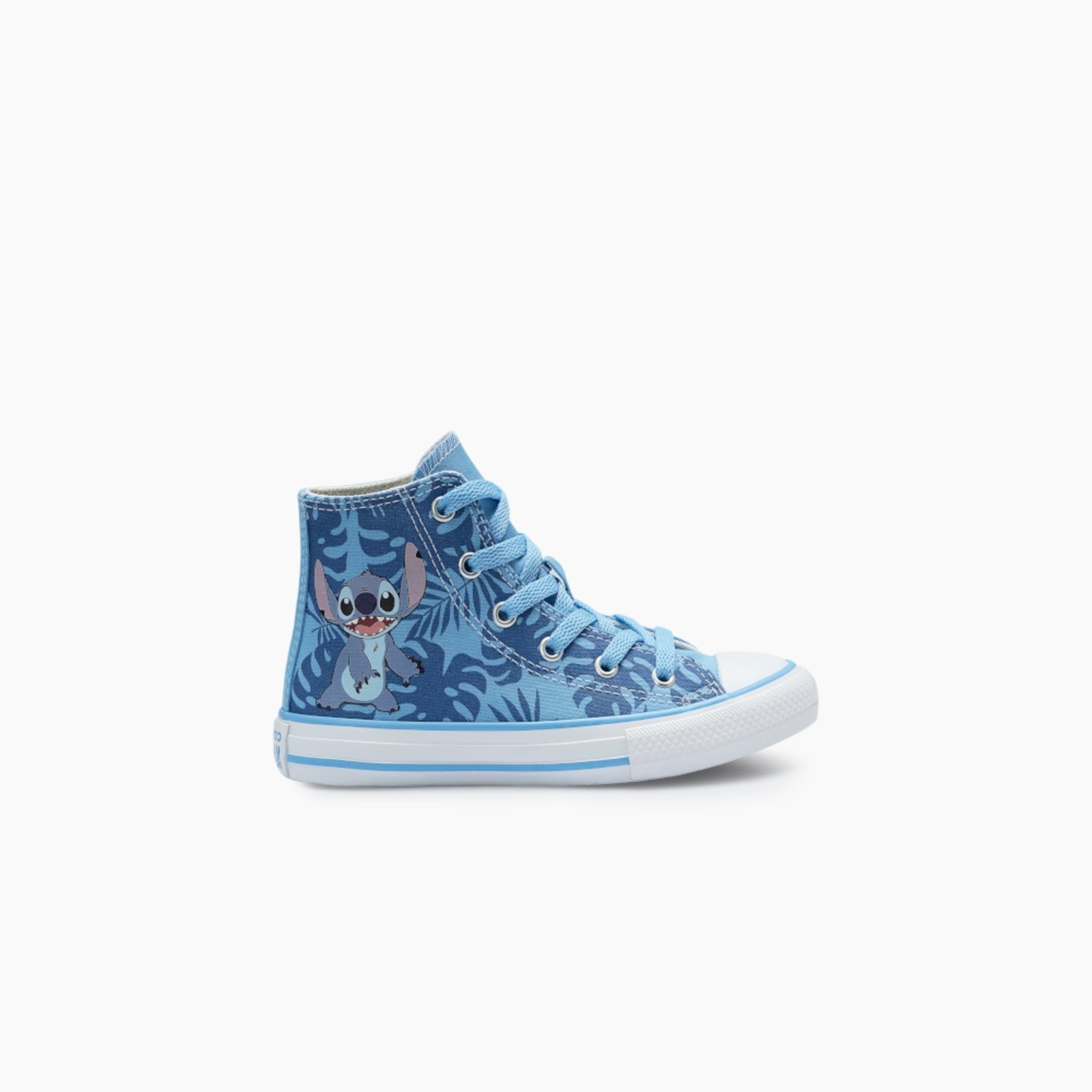 Vista 2 Infantil - Converse X Disney Stitch Chuck Taylor All Star Juvenil Cano Alto azul Converse azul