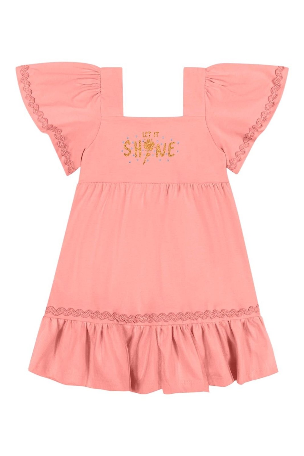 Infantil - Vestido Menina Shine Com Tule Elian Rosa