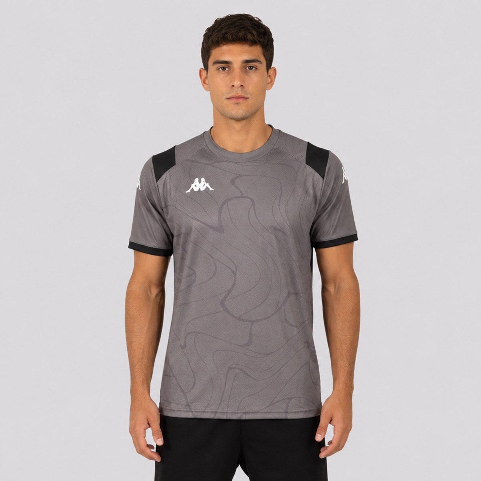 Camiseta Kappa Player Abou Pro BRZ Cinza