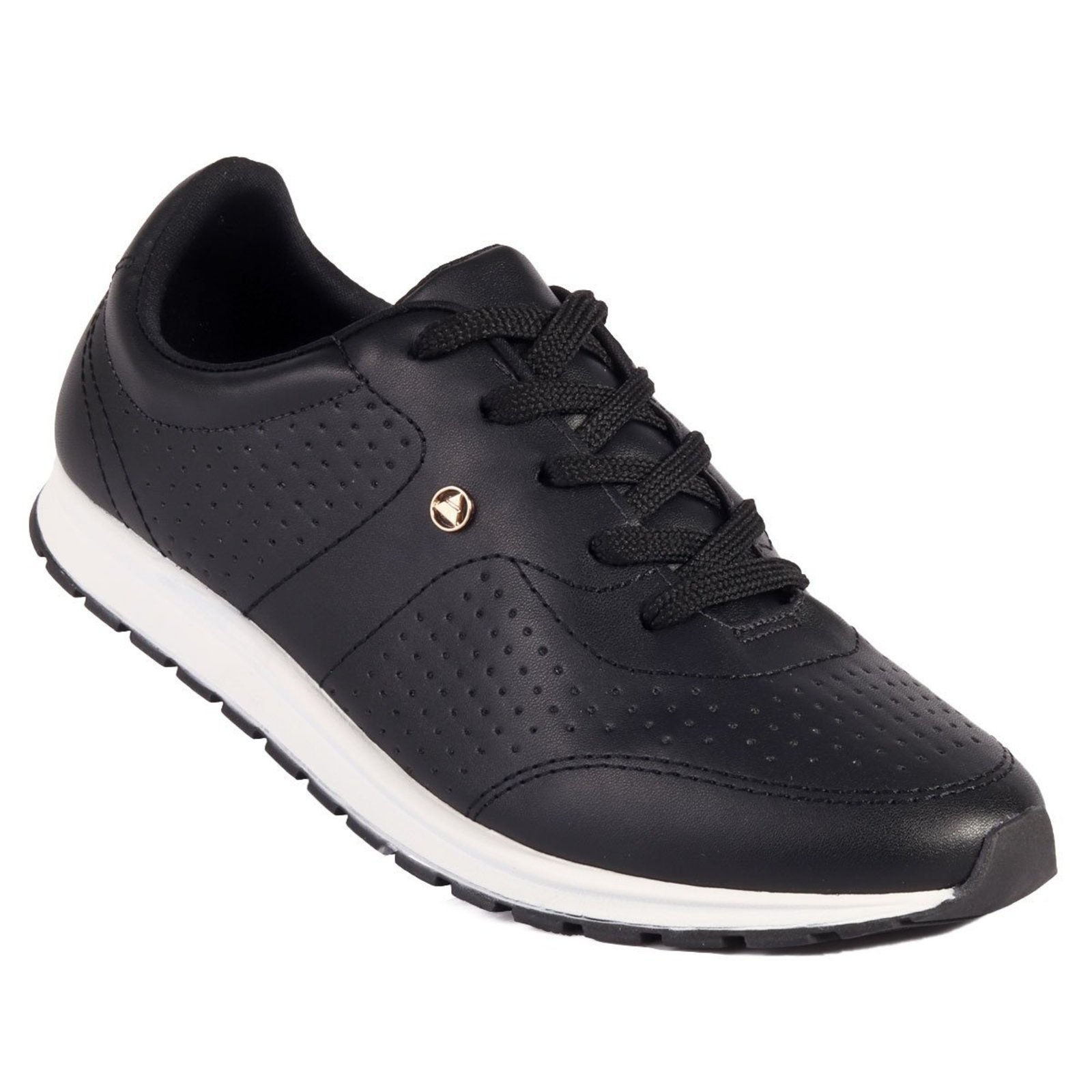 Tênis Feminino Via Uno Casual Preto com Solado Tratorado