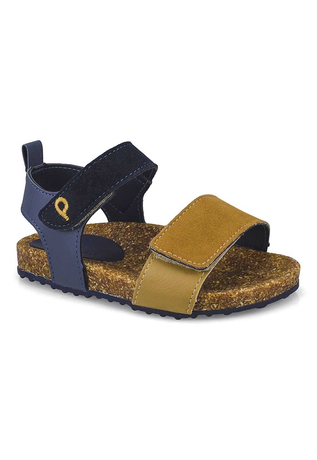 Infantil - Sandália Masculina Pequito Papete Azul Marinho Fecho Ajustável 9731