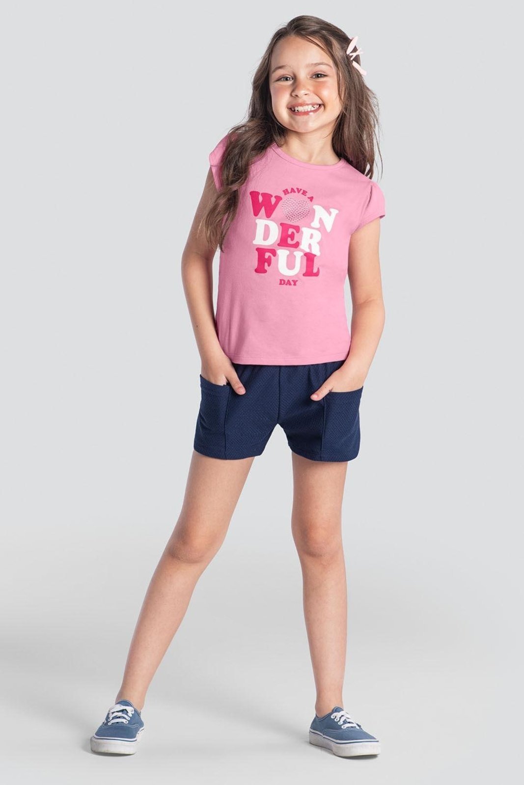 Vista 2 Infantil - Blusa menina em malha Brandili amarelo Brandili amarelo