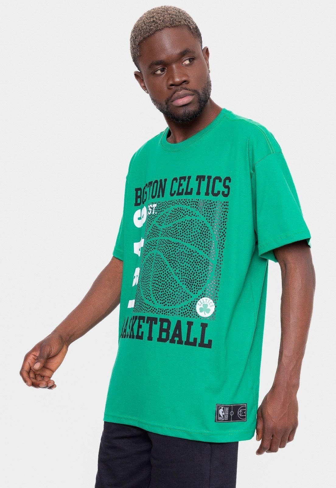 Camiseta NBA Plus Size Since Time Boston Celtics Verde Camiseta NBA Plus Size Since Time Boston Celtics Verde