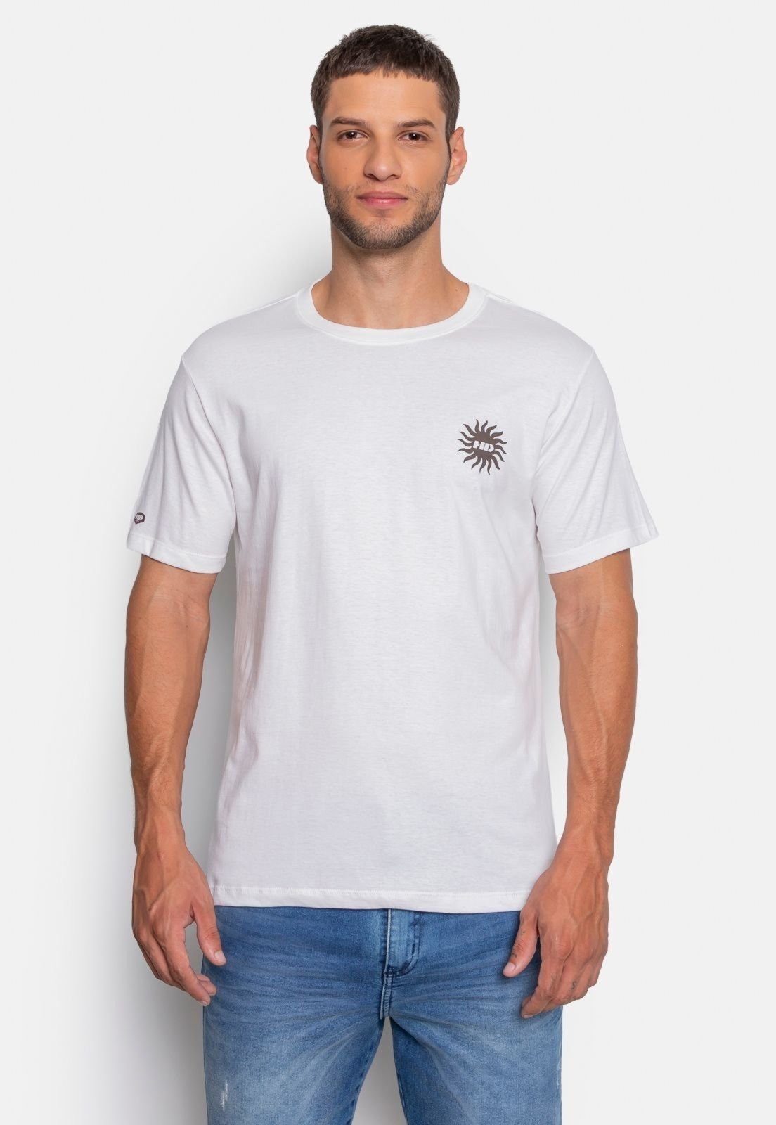 Camiseta HD Estampada Never Ends Branca