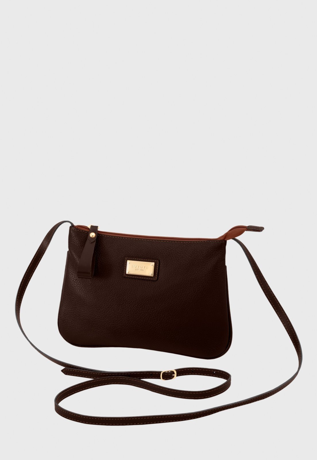 Bolsa Transversal Couro Mariart 199MRT Chocolate