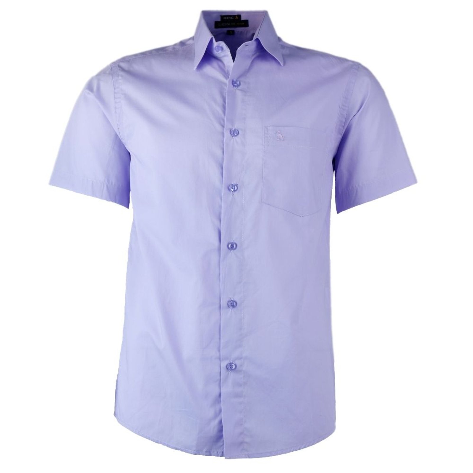 Camisa Social Elegante Manga Curta Original Aml Lilas