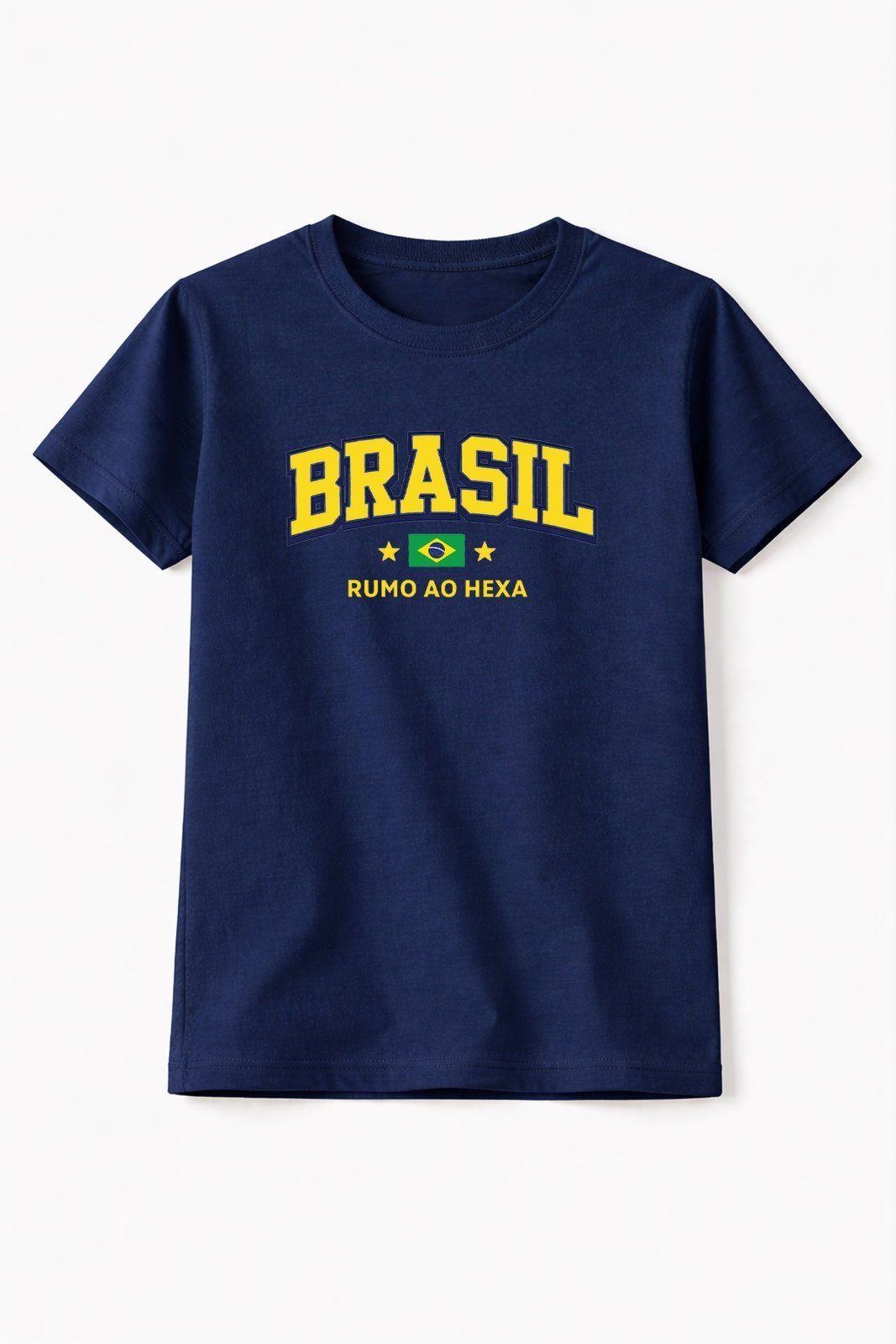 Infantil - Camiseta Masculina Algodão Brasil Marinho - Babei no Look