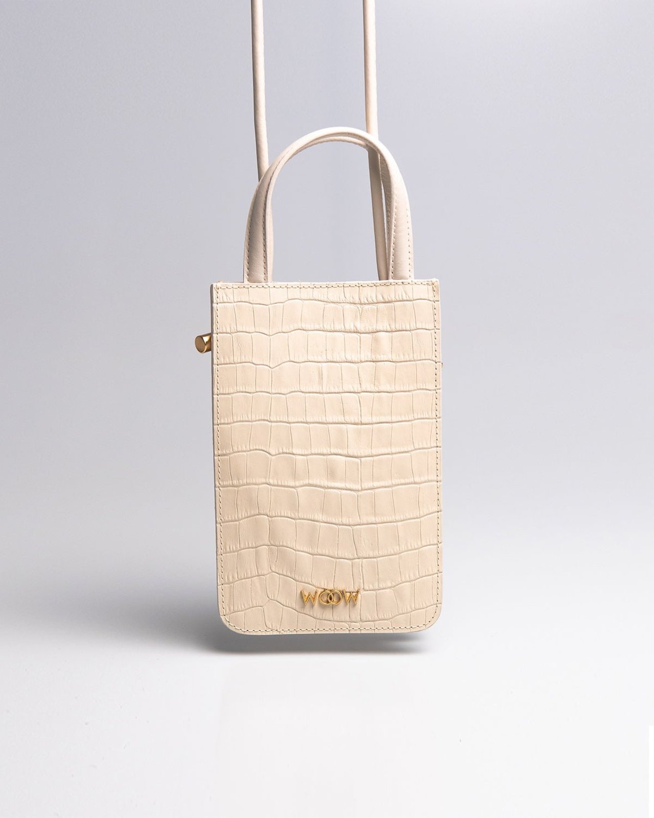 Porta Celular Luna Couro Off White