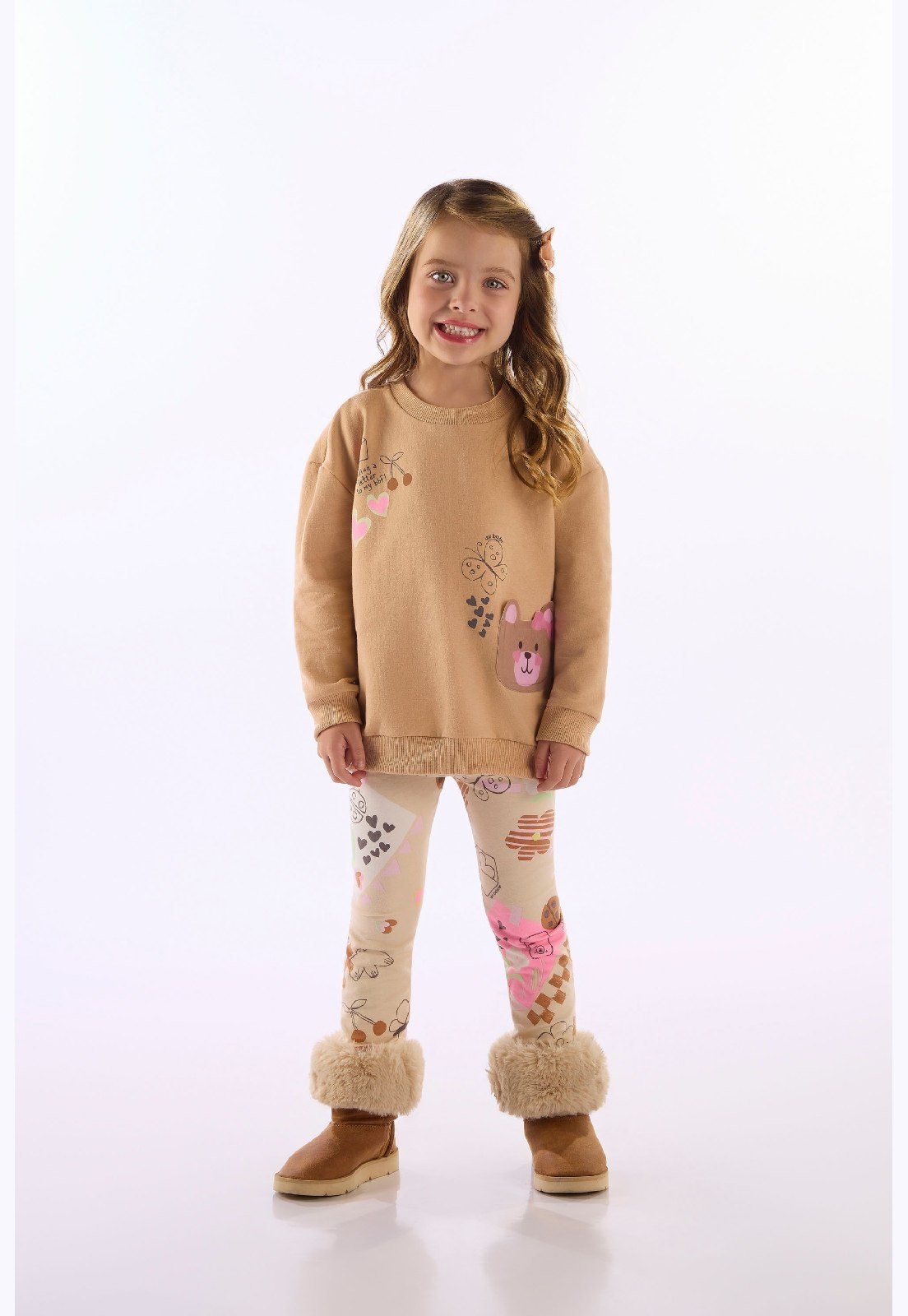 Infantil - Conjunto Menina Blusa Calça Up Baby Roxo