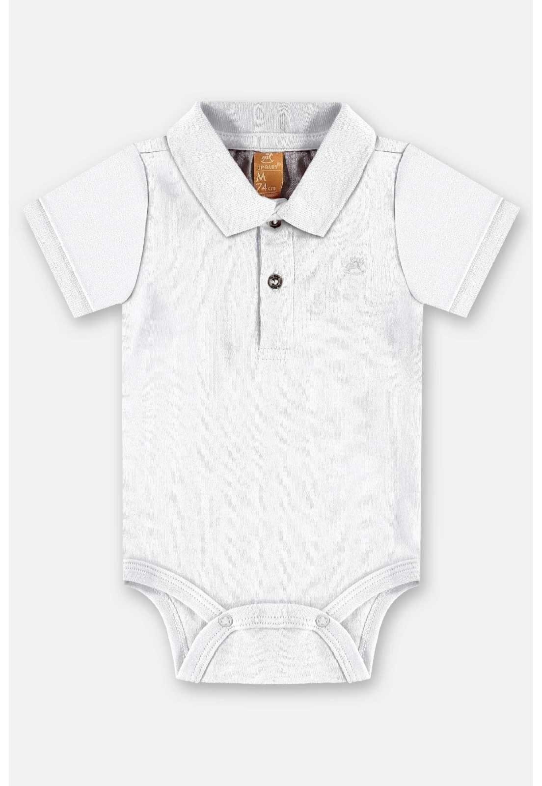 Infantil - Body Polo em Suedine Menino Up Baby Branco