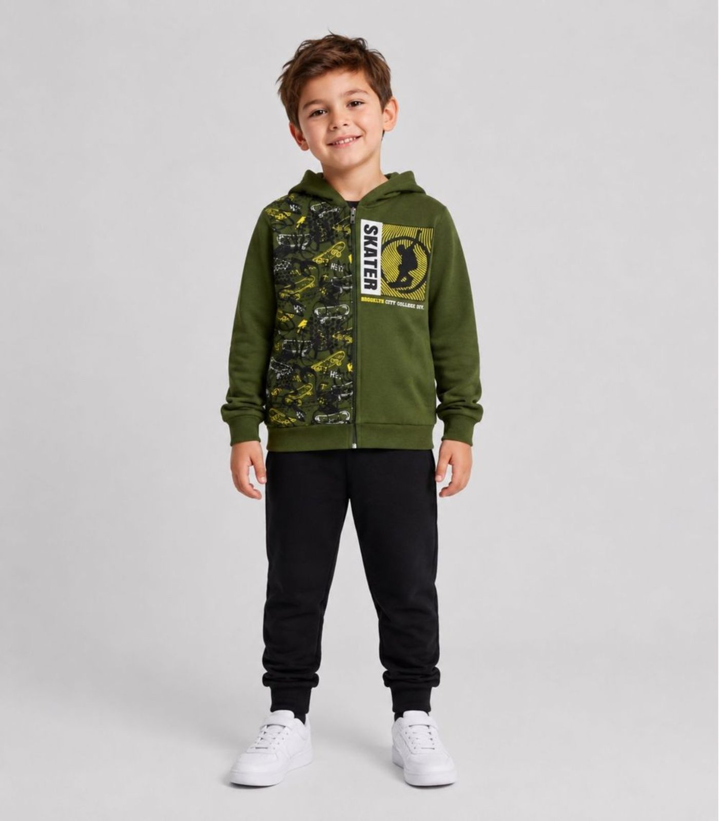 Infantil - Conjunto Moletom Menino Jaqueta E Calça Select Verde