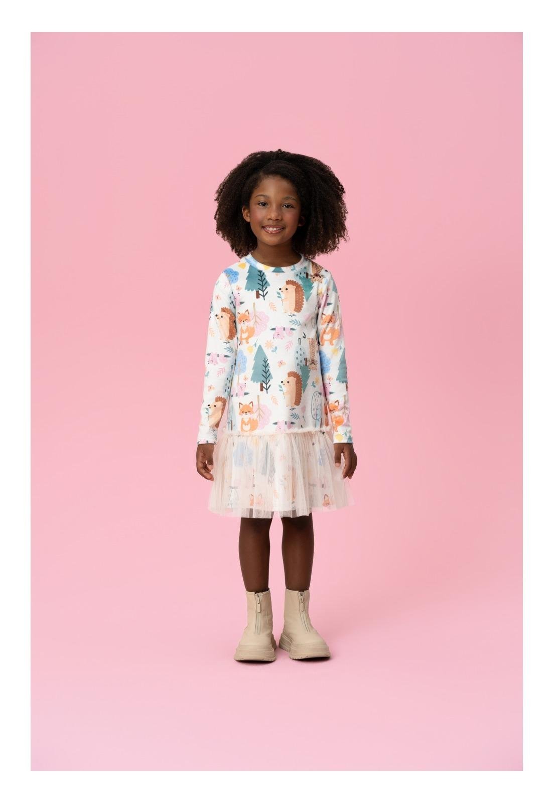 Infantil - Vestido Estampado Mon Sucré 1 Unico