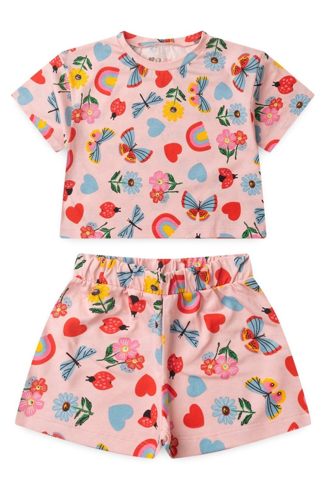 Vista 2 Infantil - Conjunto Bem Vestir Feminino Blusa Box e Shorts rosa BEM VESTIR rosa