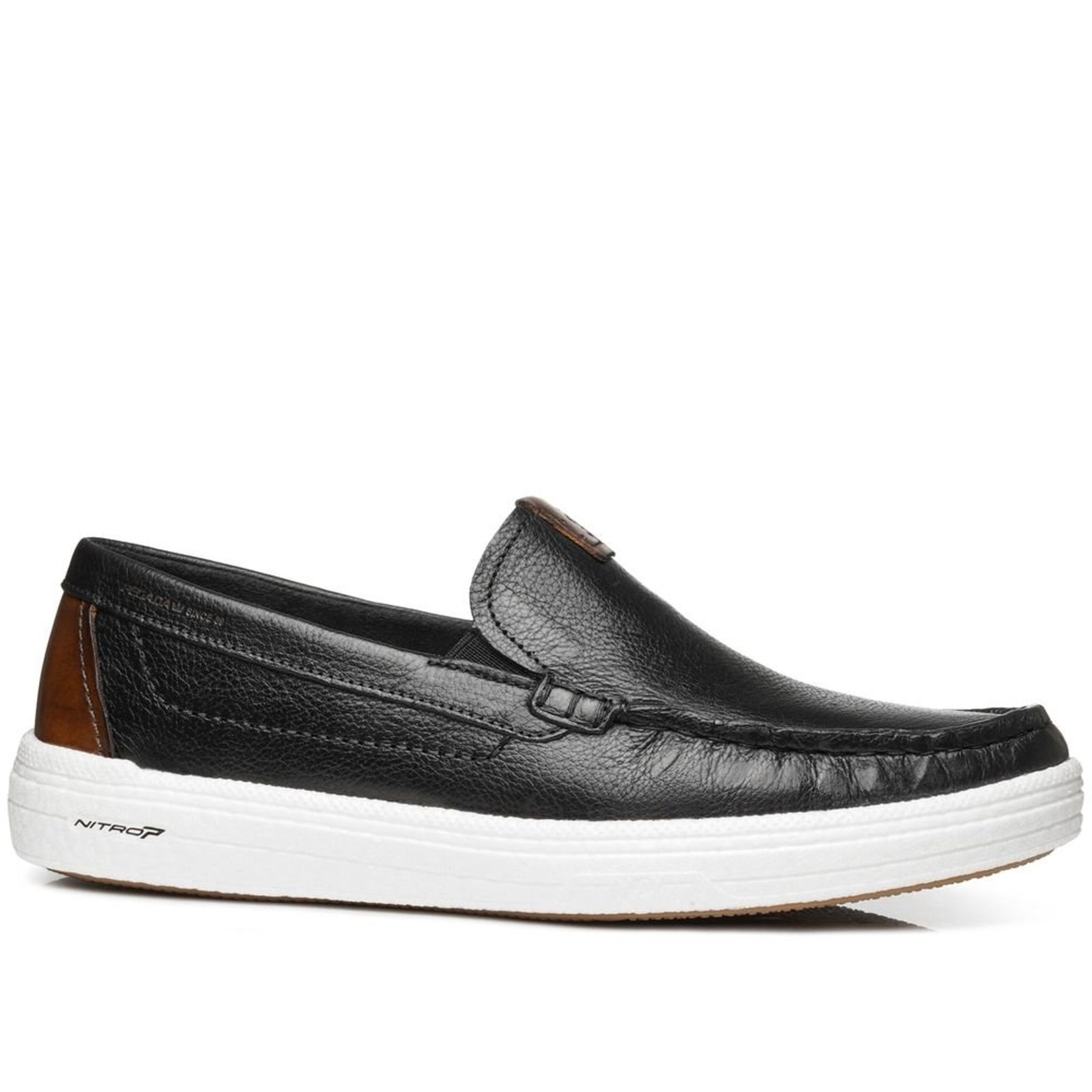 Mocassim Pegada Masculino em Couro Preto 142101-02 Mocassim Pegada Masculino em Couro Preto 142101-02 43