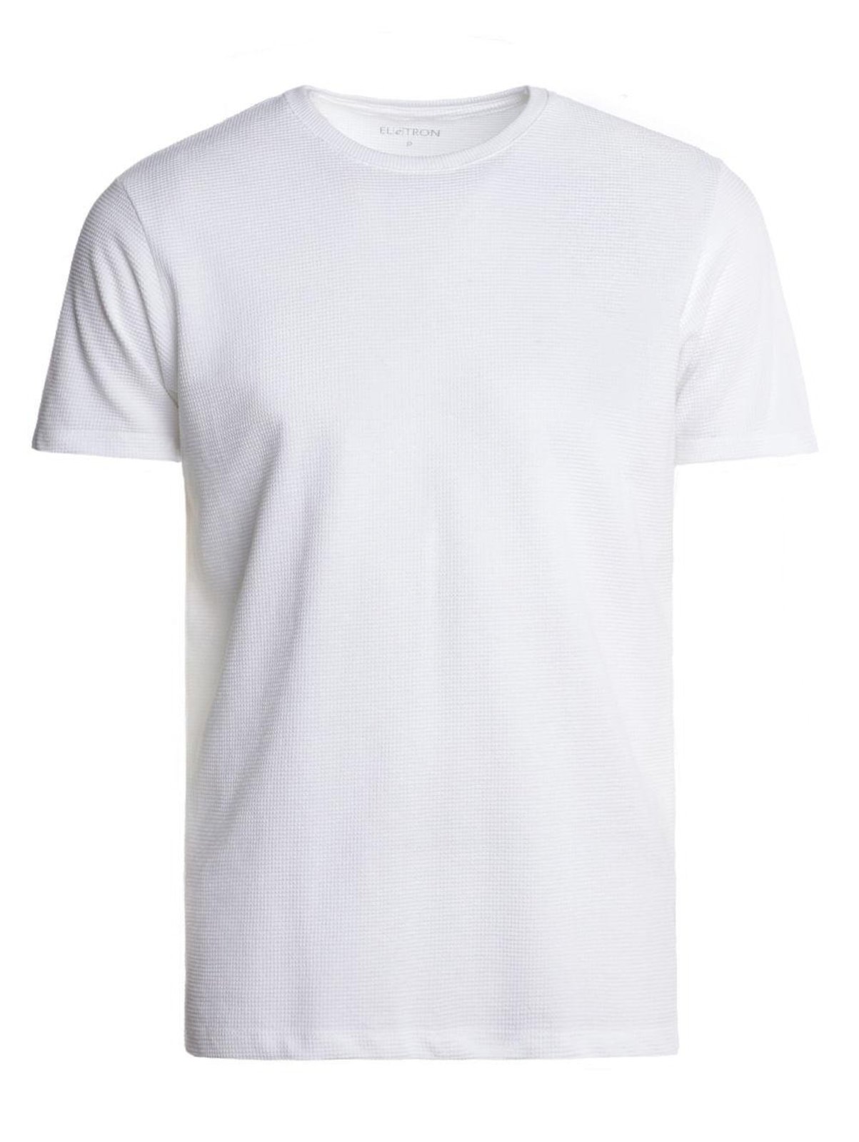 Camiseta Texturizada Manga Curta Eletrón Masculina NATURAL