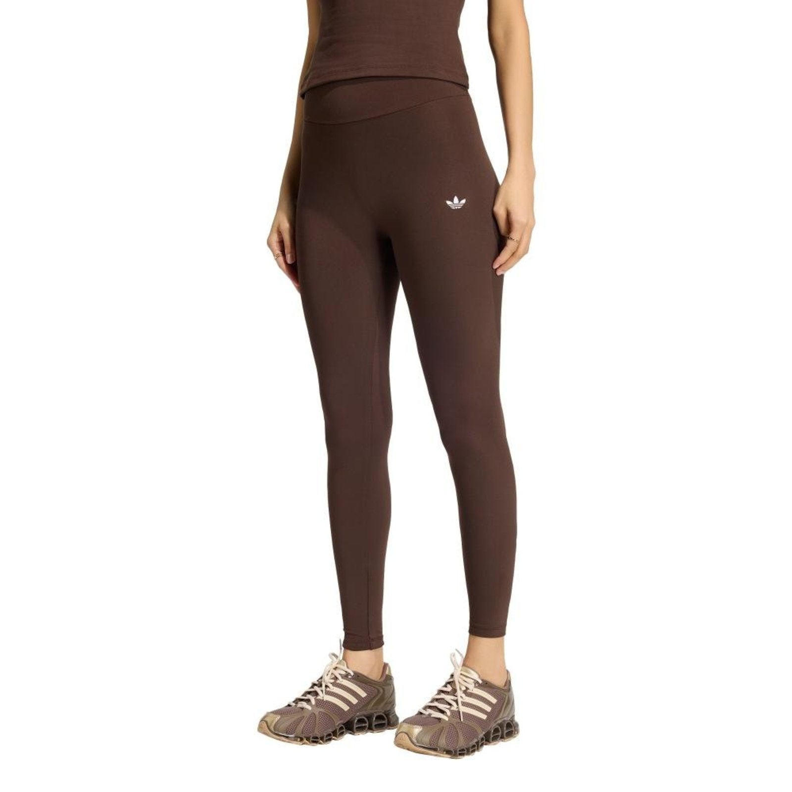 CALÇA LEGGING POLIÉSTER ESSENTIALS adidas Originals Marrom