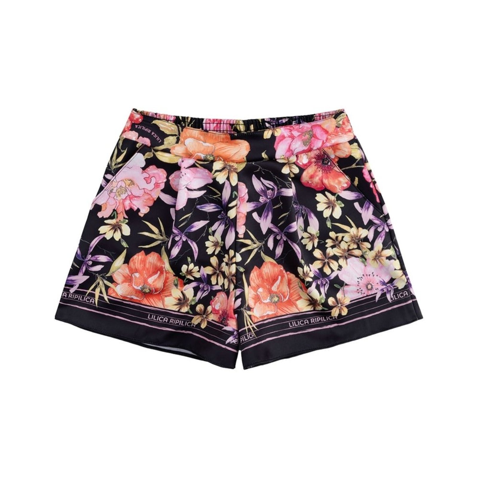 Infantil - Shorts Estampado Shine Cetim Menina Lilica Ripilica
