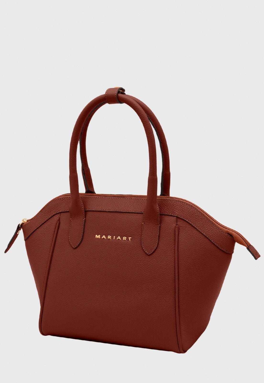 Bolsa Shoulder Couro Mariart Mini Petúnia Terracota