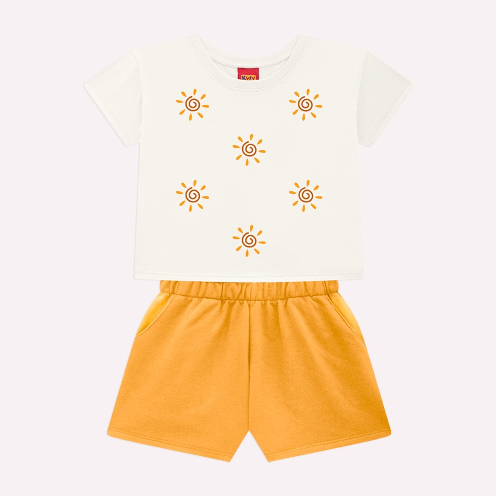 Vista 2 Infantil - Conjunto Menina Sol branco branco