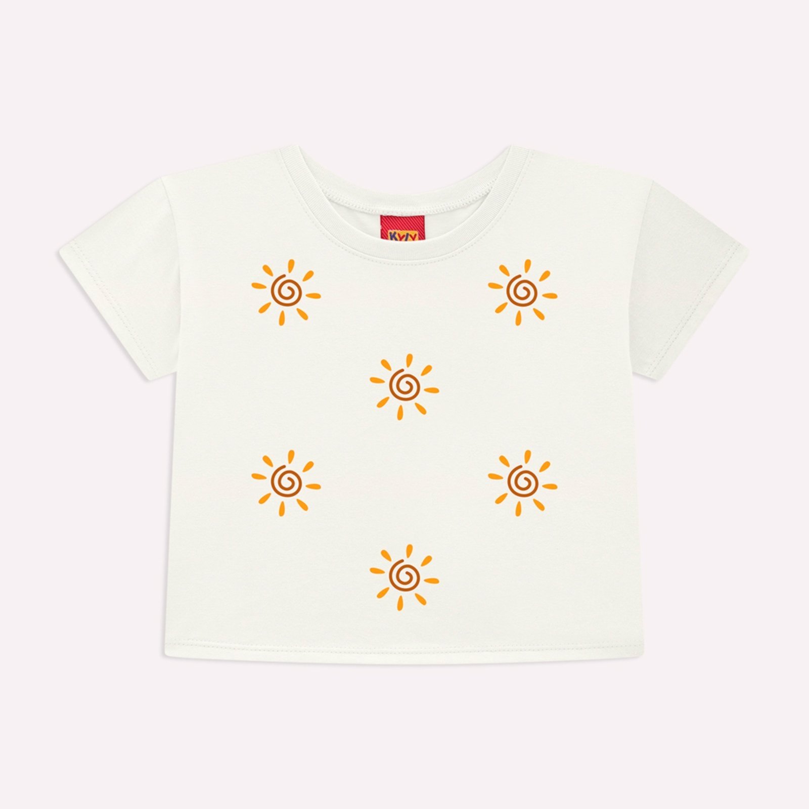 Vista 3 Infantil - Conjunto Menina Sol branco branco