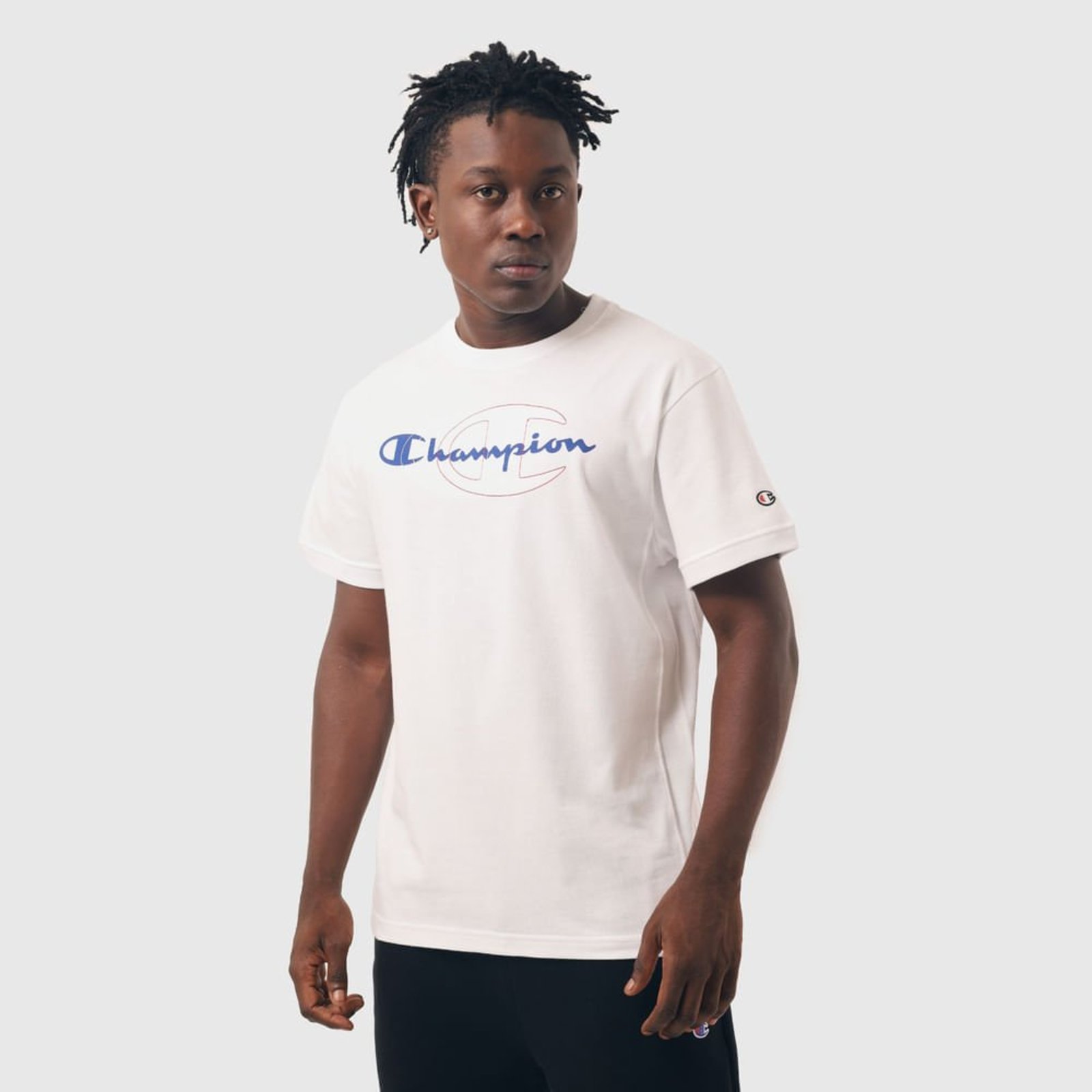 Camiseta Champion Life Ribbed Script C Logo