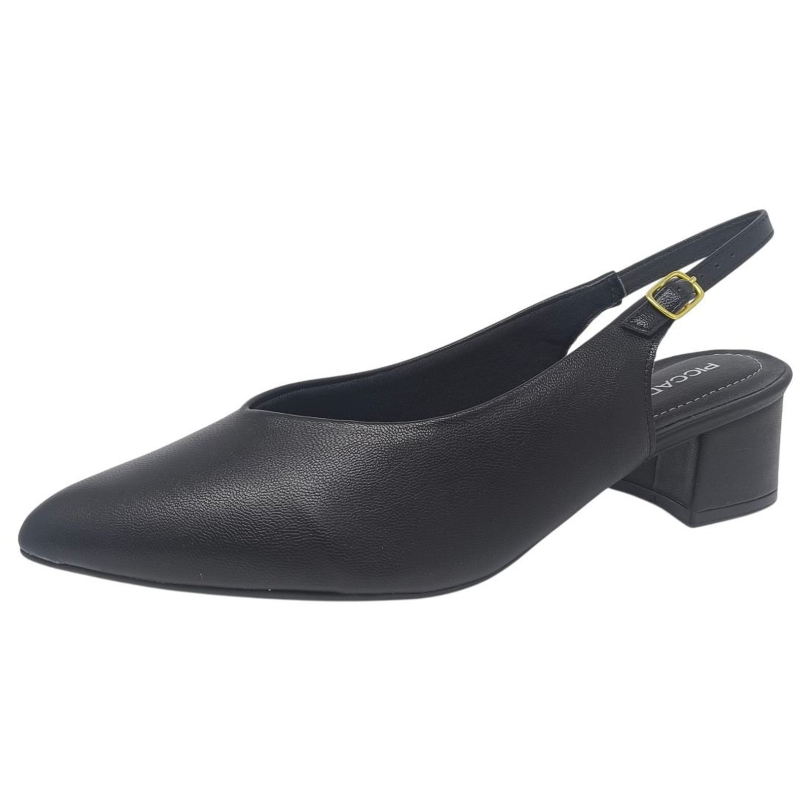 Sapato Slingback Feminino Confortável Salto Baixo Piccadilly