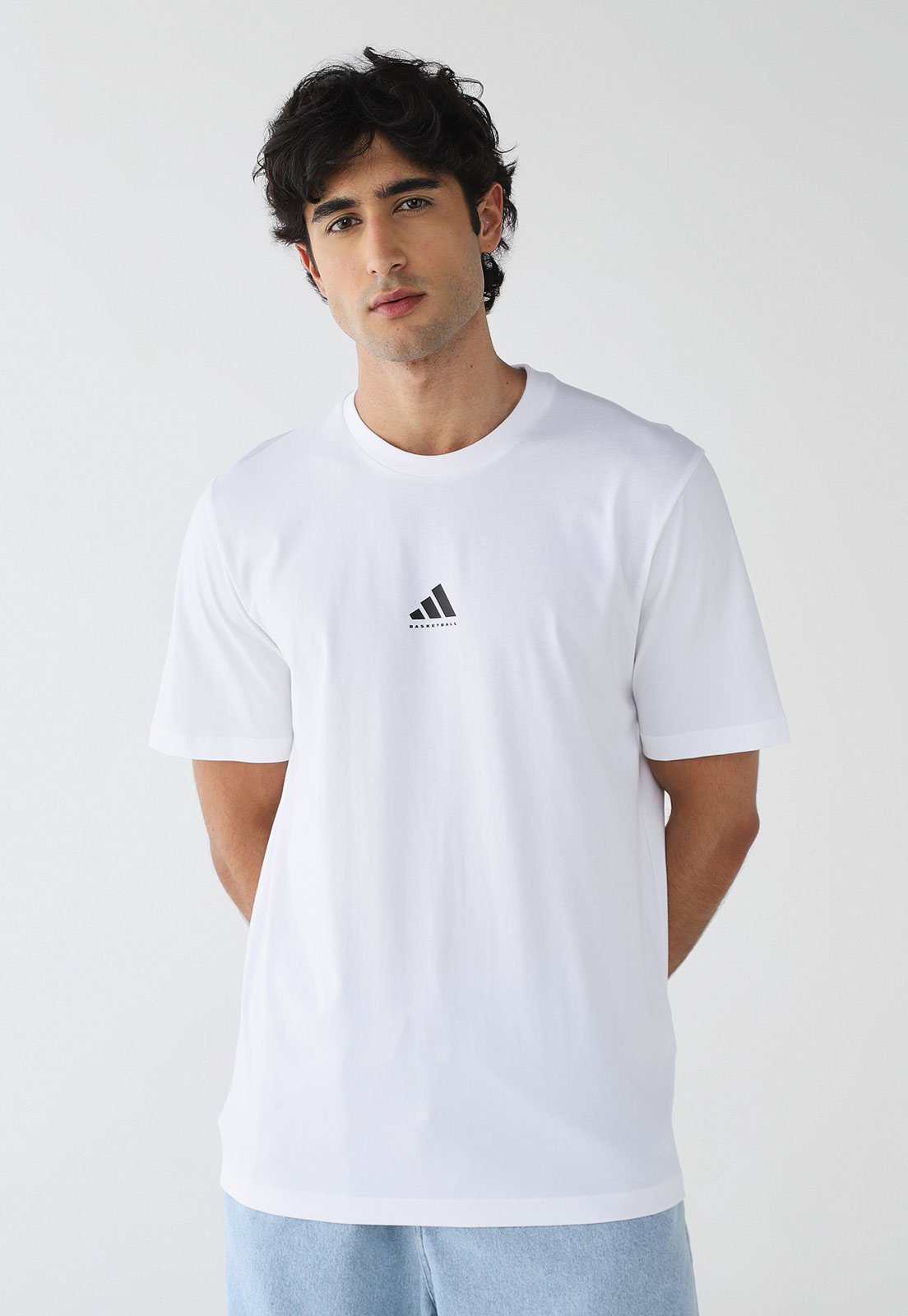 Camiseta adidas Originals Reta Adicolor Select Foundation Branca