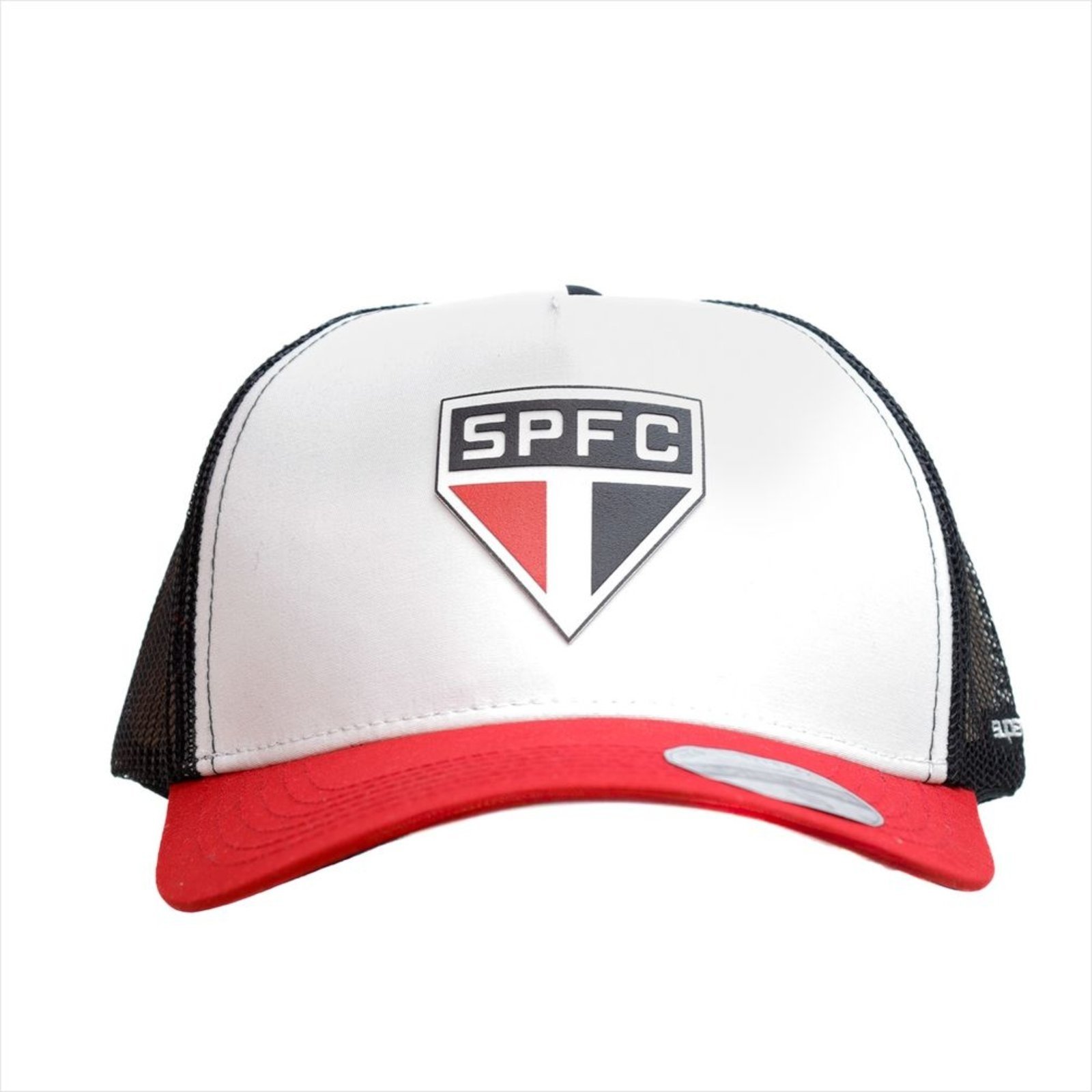 Vista 2 Boné São Paulo FC Trucker Supercap Oficial Supercap branco